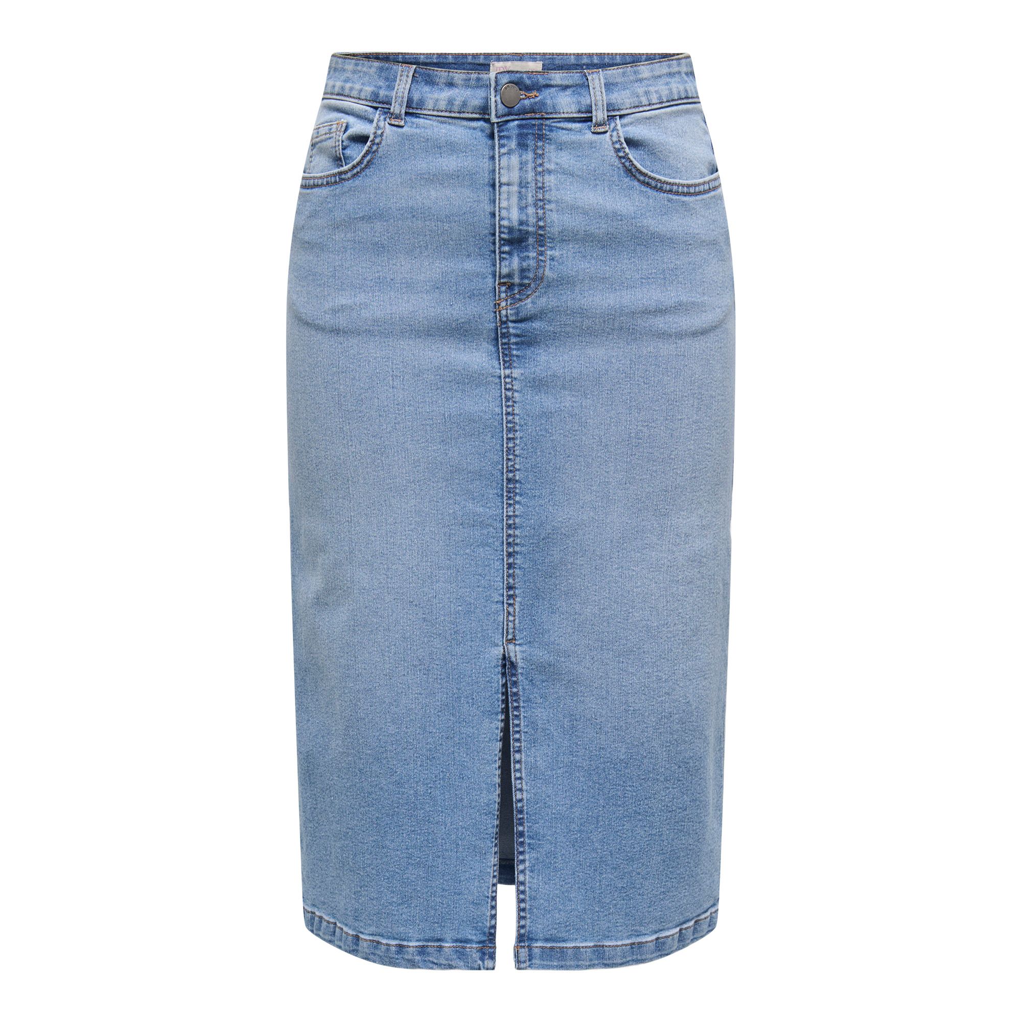 JDY Moon High Waist Midi Split Denim Rok Dames