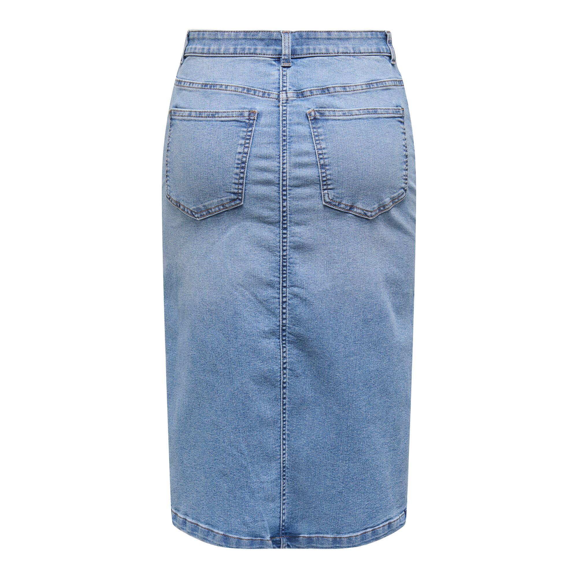 JDY Moon High Waist Midi Split Denim Rok Dames