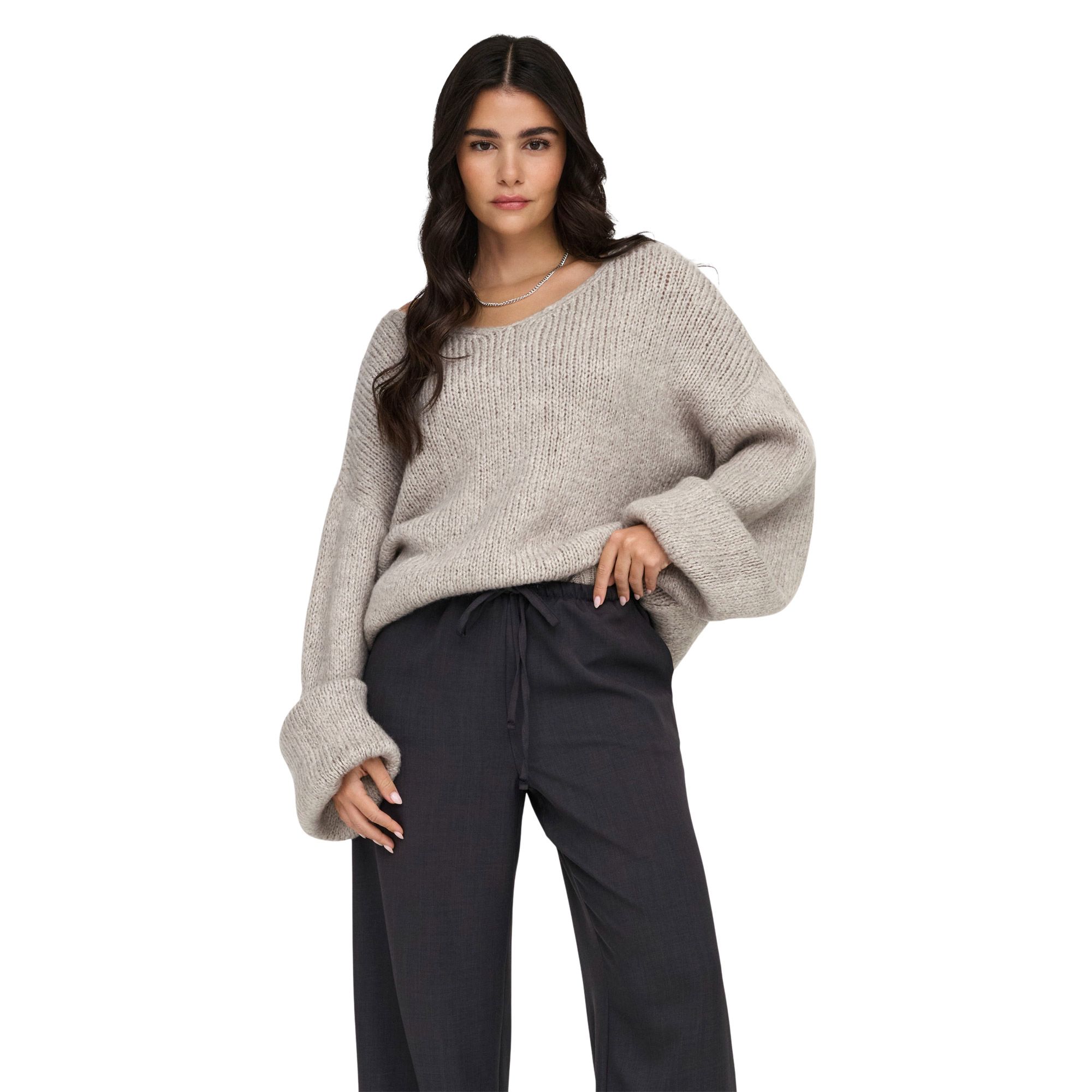 JDY Dinea Reversible Knit Sweater Dames