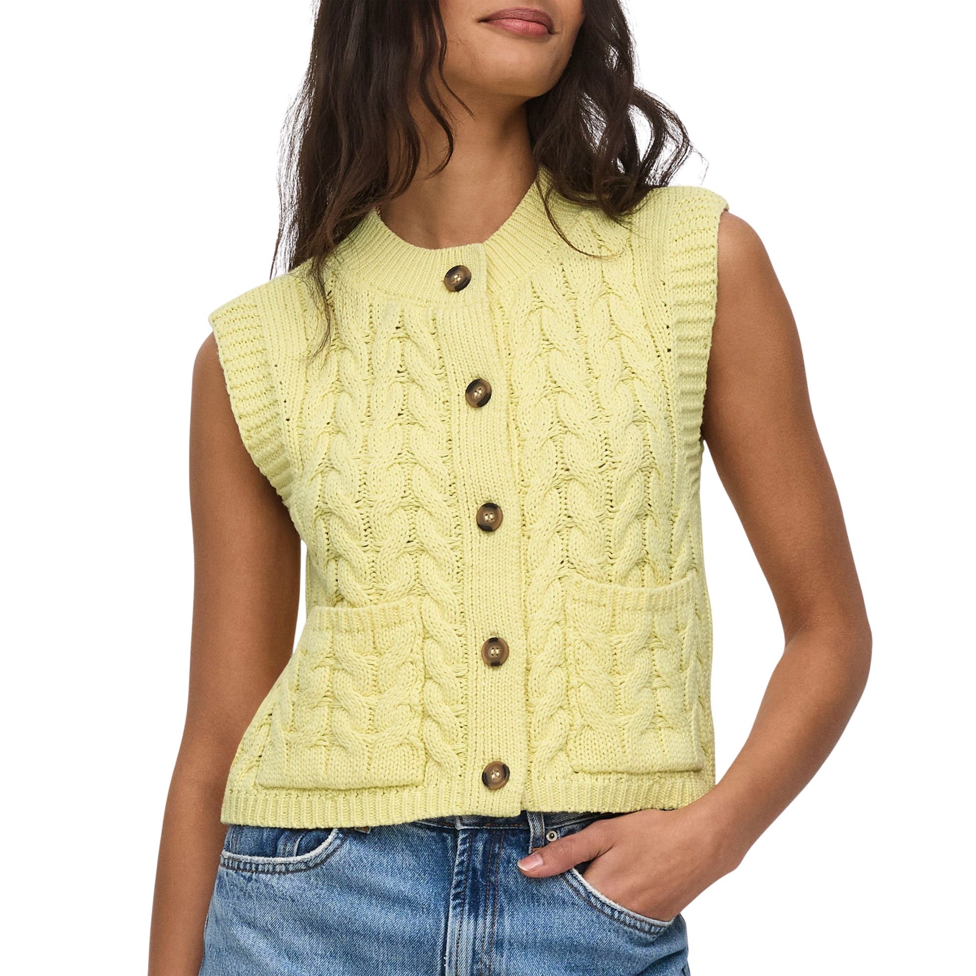 JDY Annalise Cable Knit Vest Dames