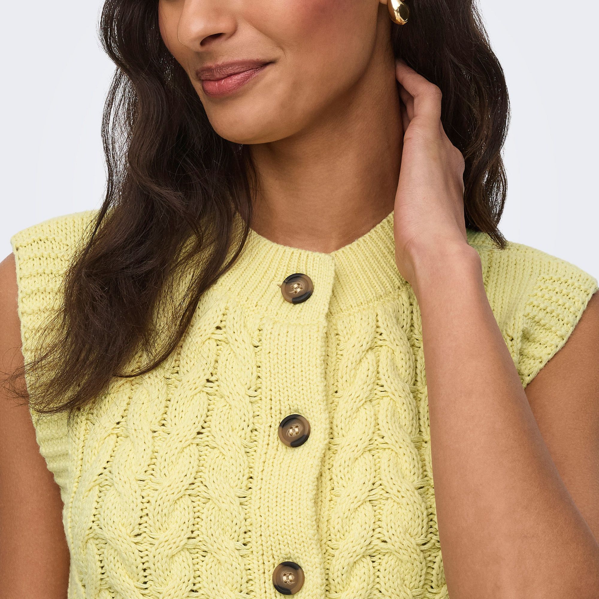 JDY Annalise Cable Knit Vest Dames