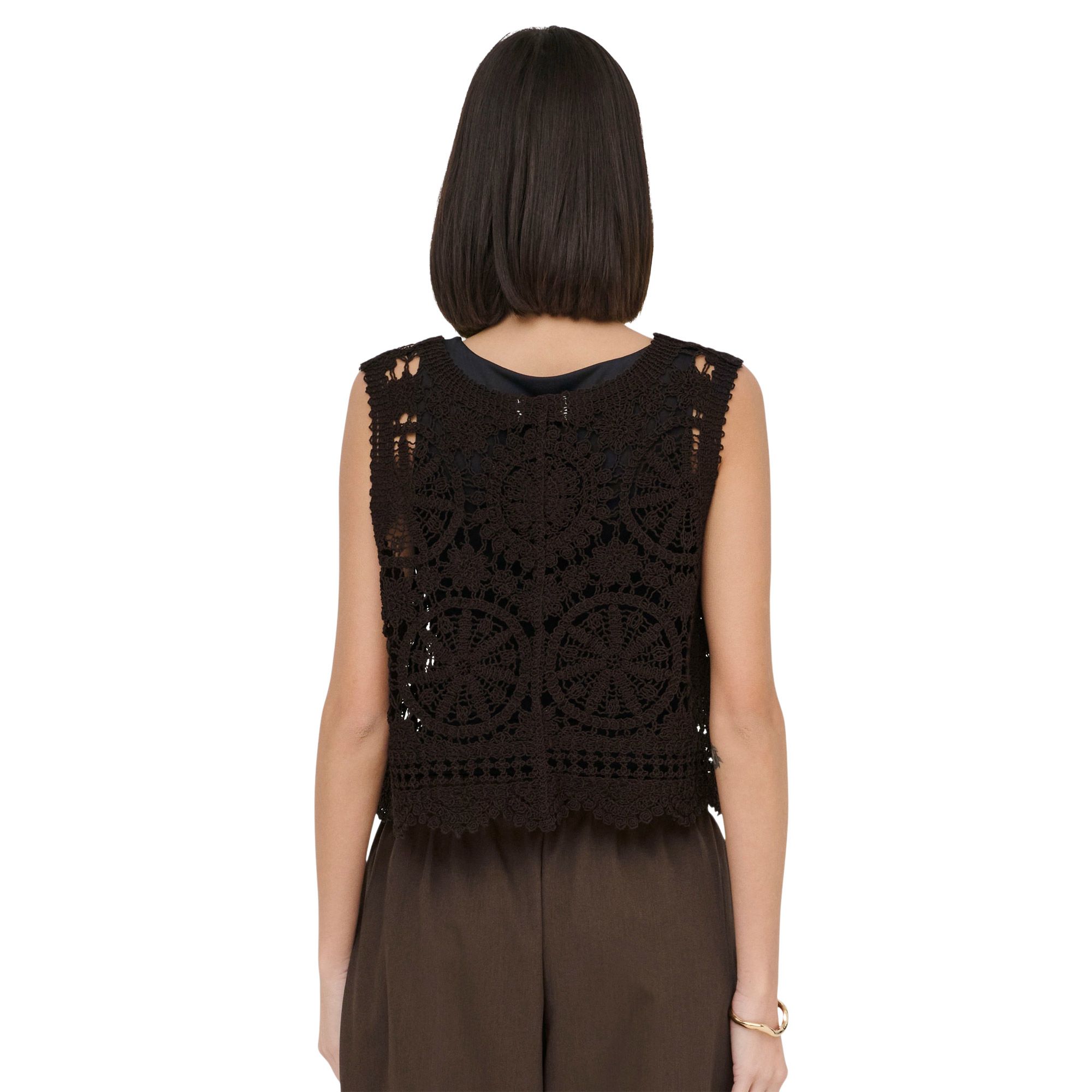 JDY Vic V-Neck Tie Knit Vest Dames