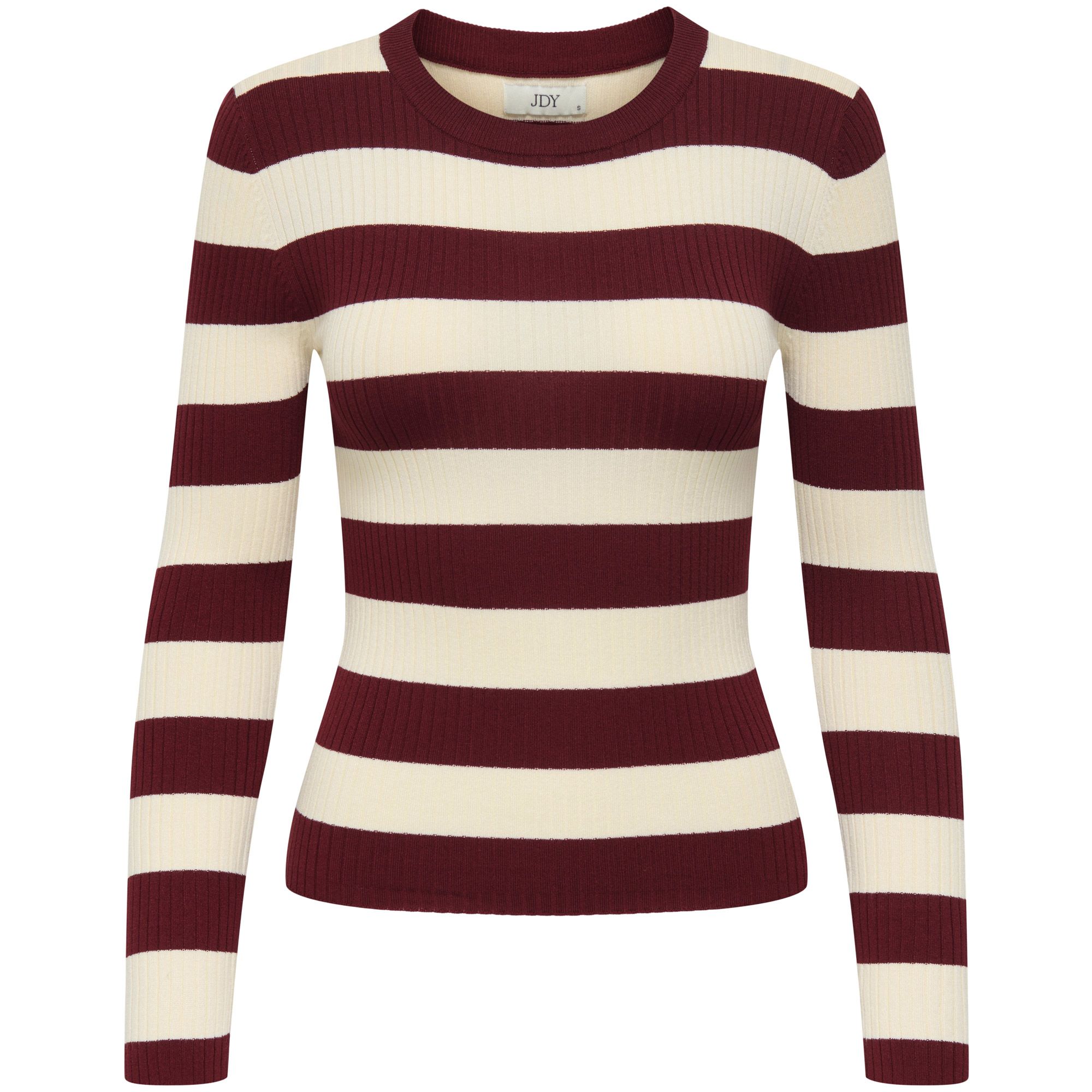JDY Plum Stripe Knit Sweater Dames
