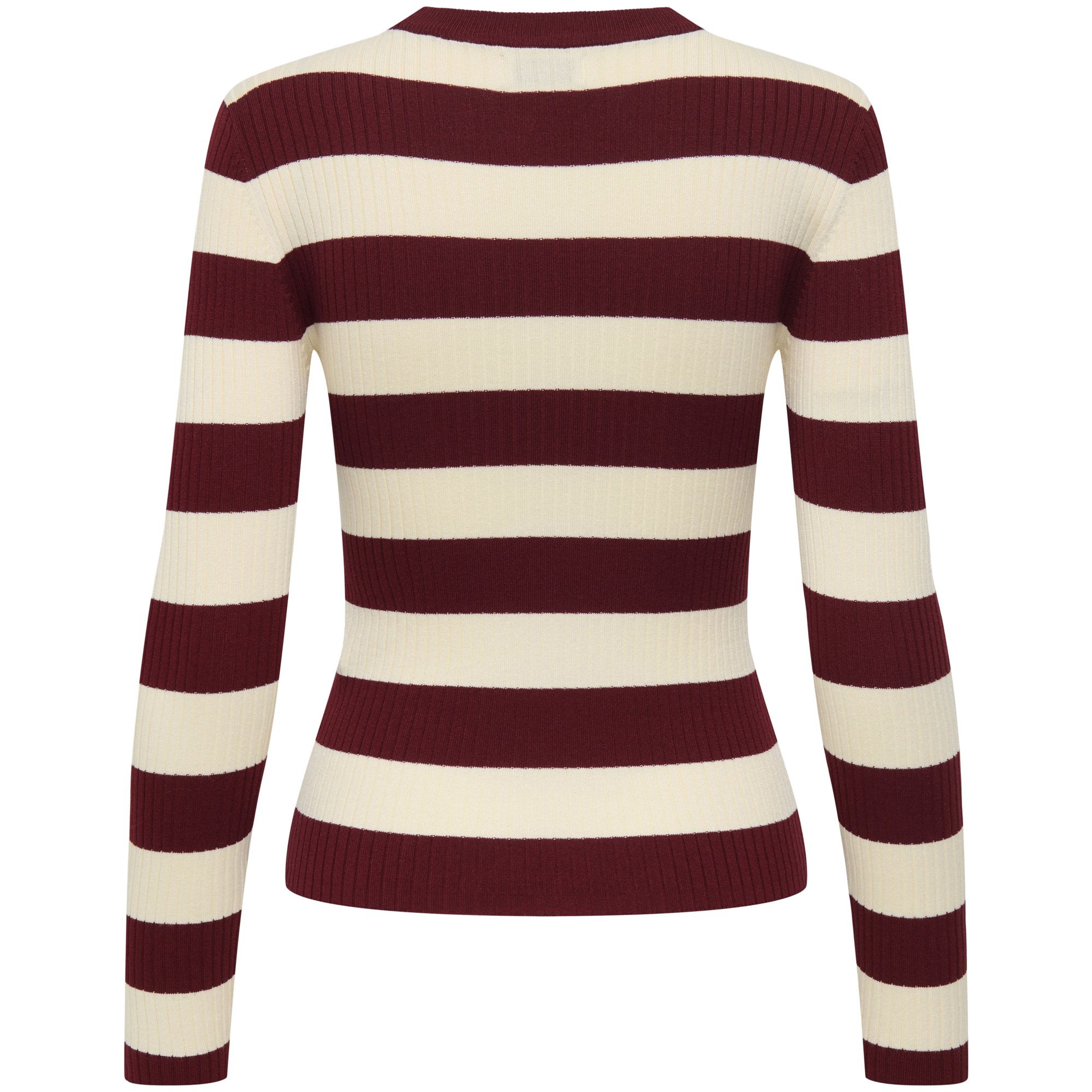 JDY Plum Stripe Knit Sweater Dames