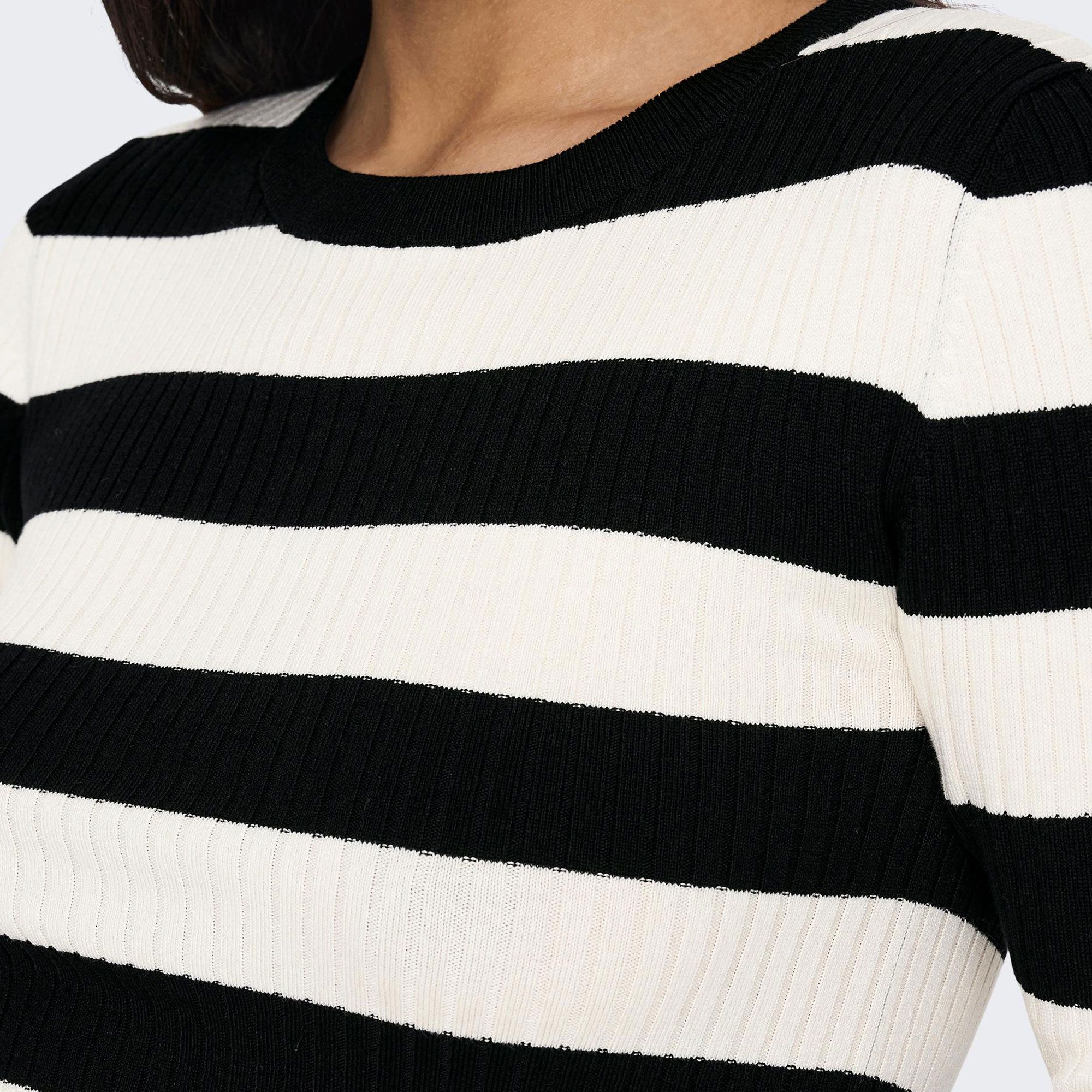 JDY Plum Stripe Knit Sweater Dames