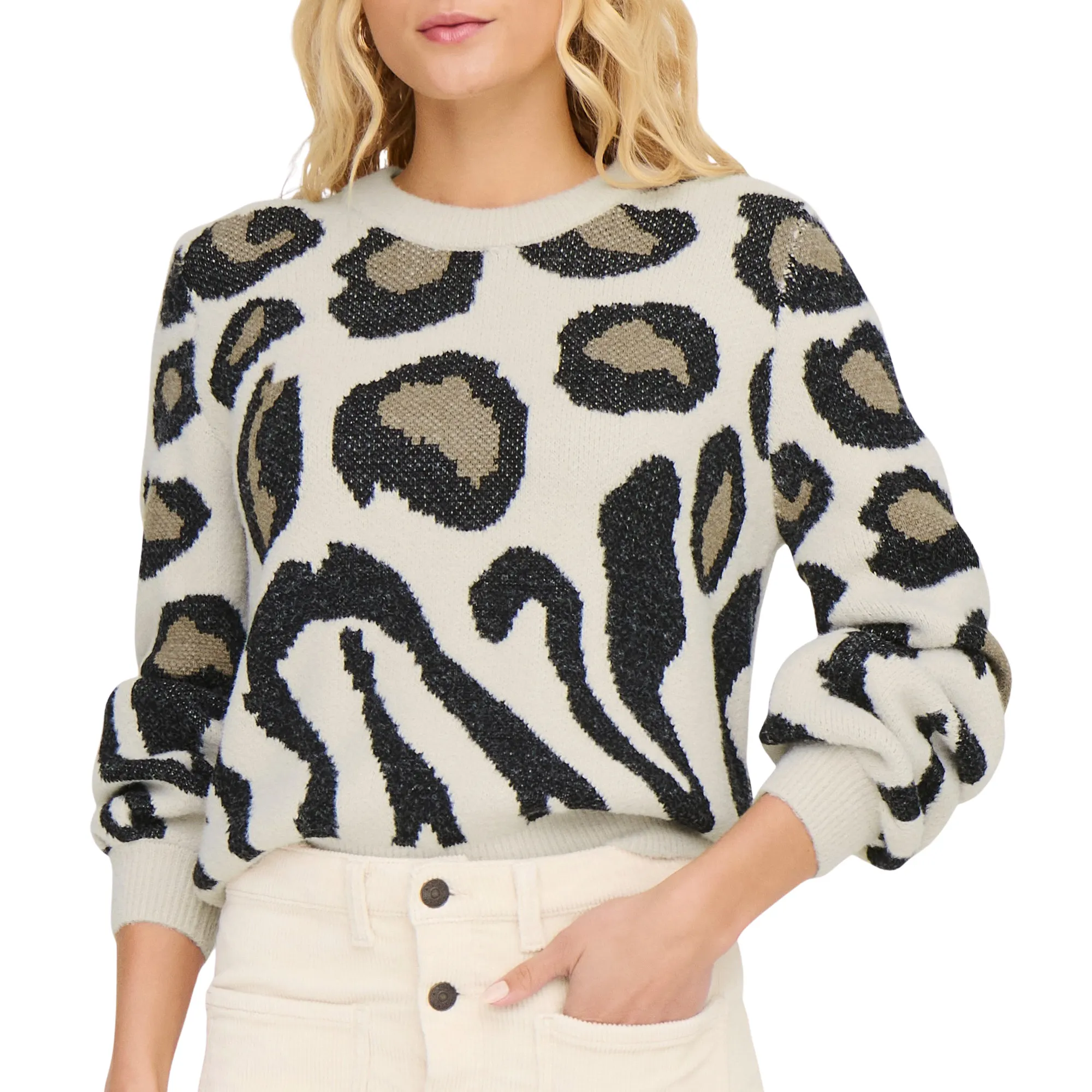 JDY Lorraine Animal Knit Sweater Dames