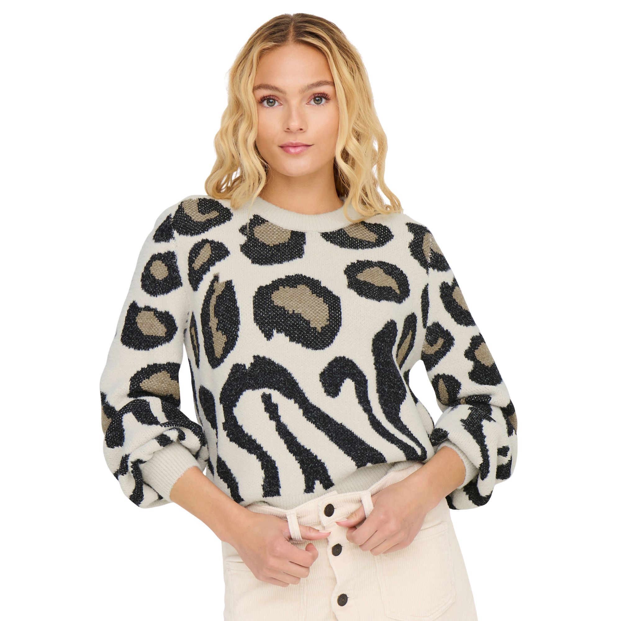 JDY Lorraine Animal Knit Sweater Dames