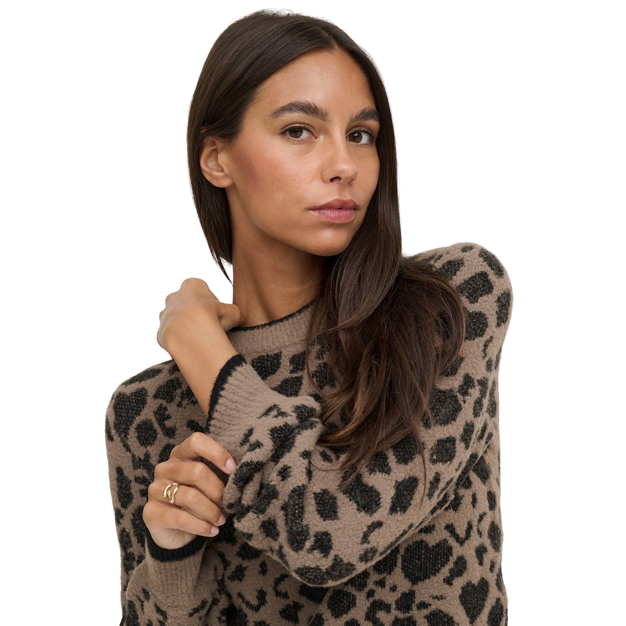 JDY Lorraine Animal Knit Sweater Dames