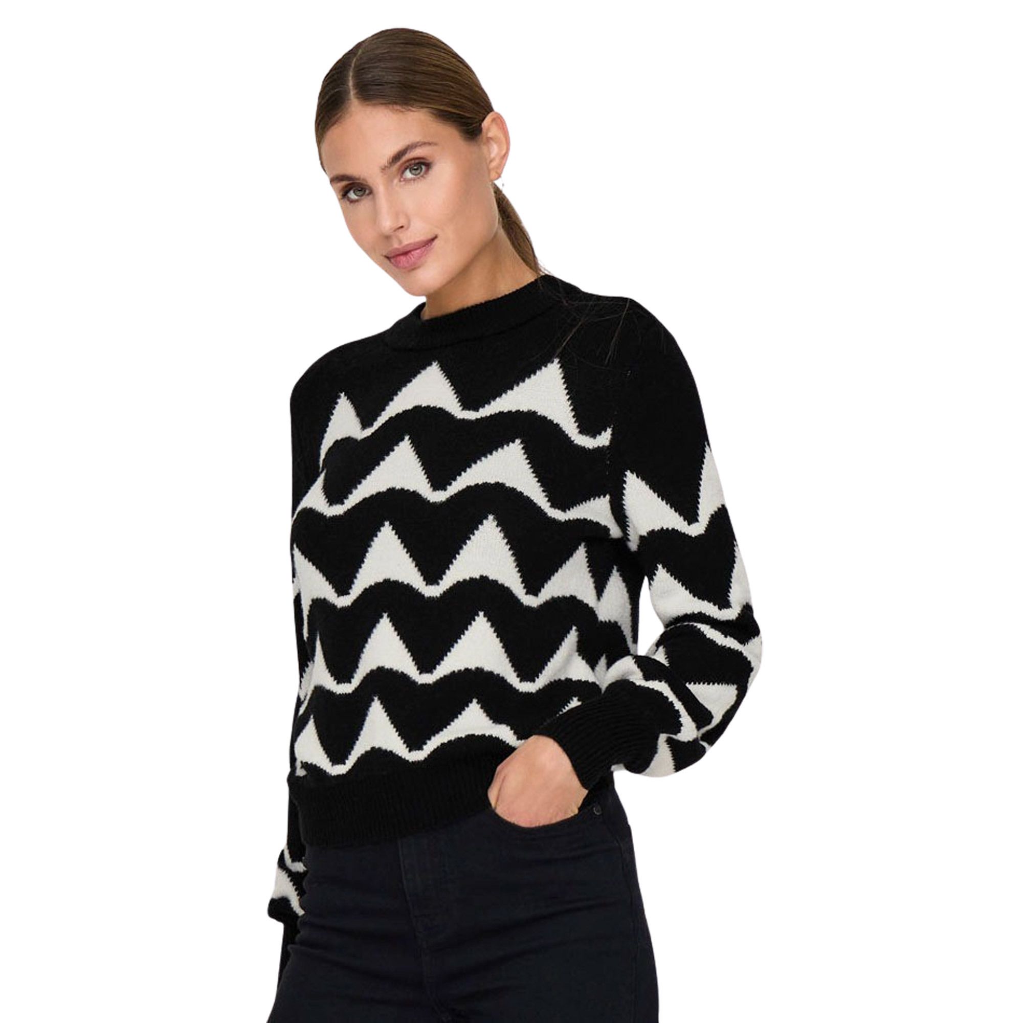 JDY Tina Jacquard Knitted Pullover Damen