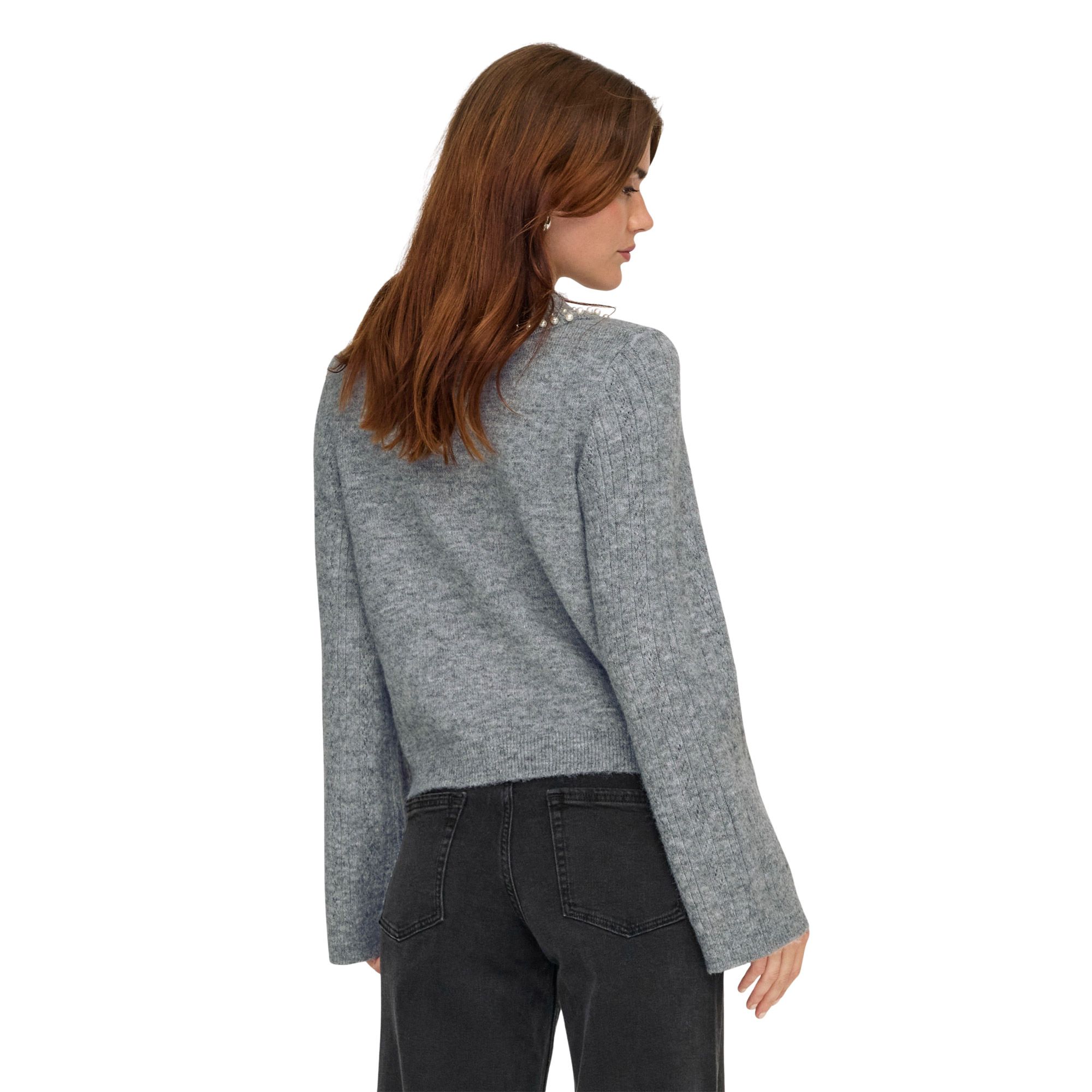 JDY April Life Pearl Collar Sweater Dames