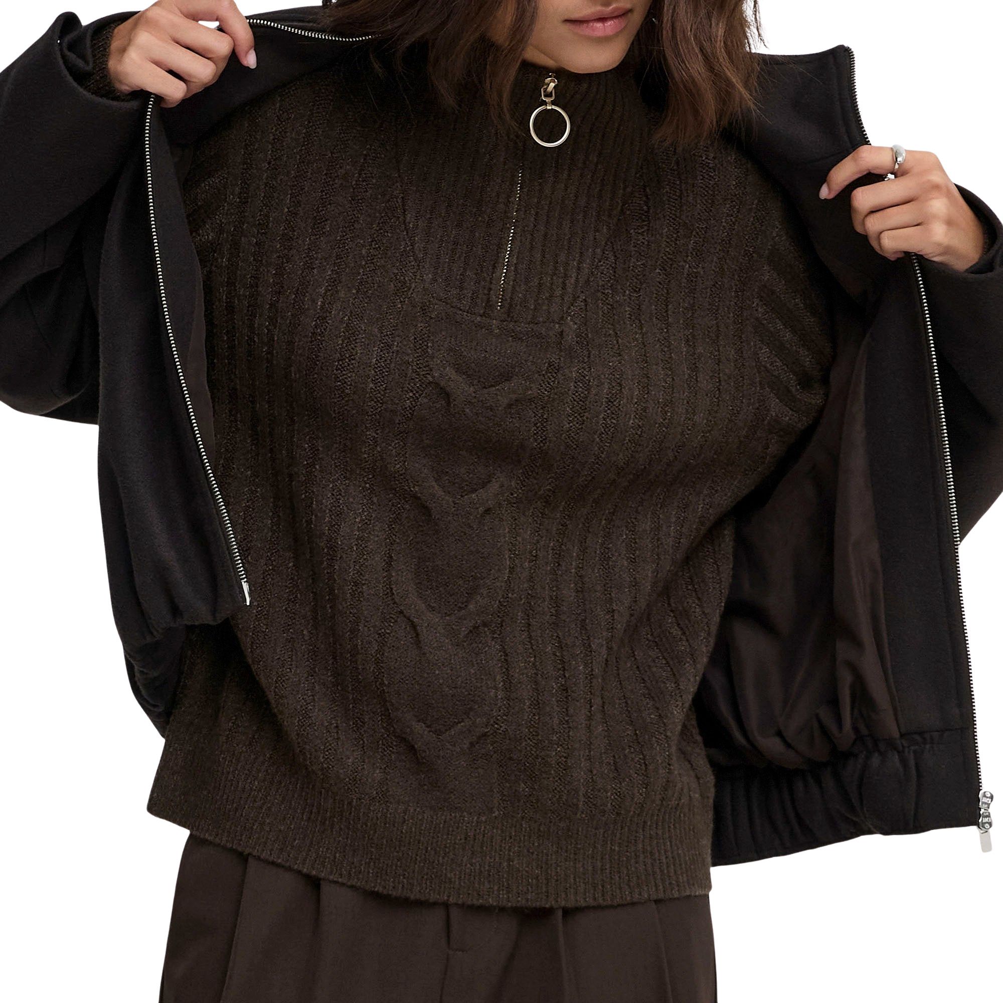 Pull JDY Andrea Zip Cable Femmes