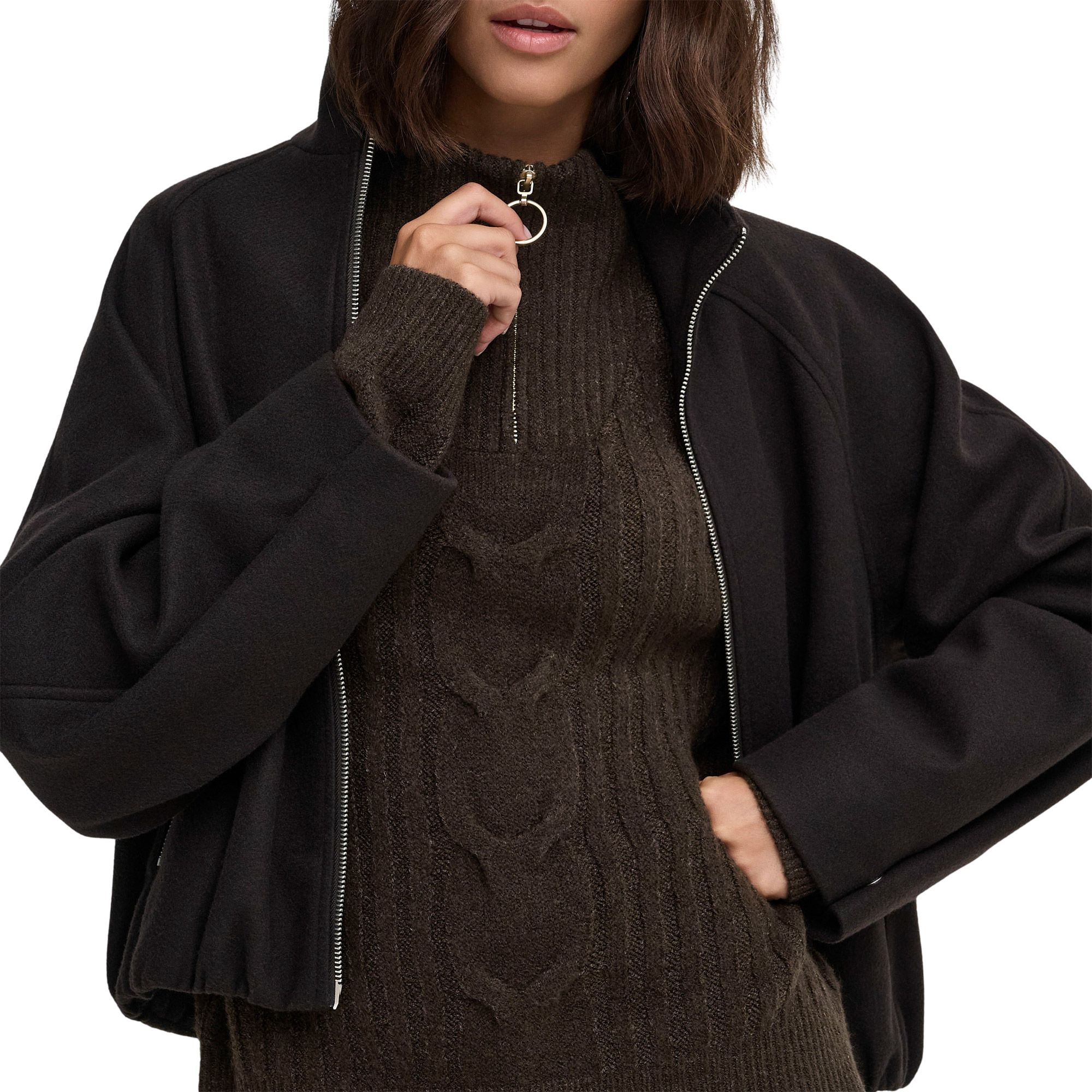 Pull JDY Andrea Zip Cable Femmes