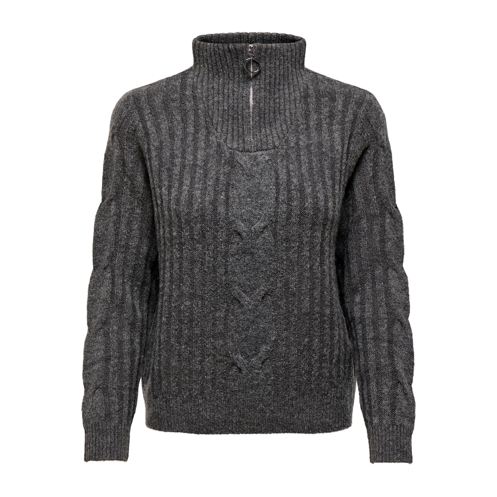 JDY Andrea Zip Cable Sweater Dames