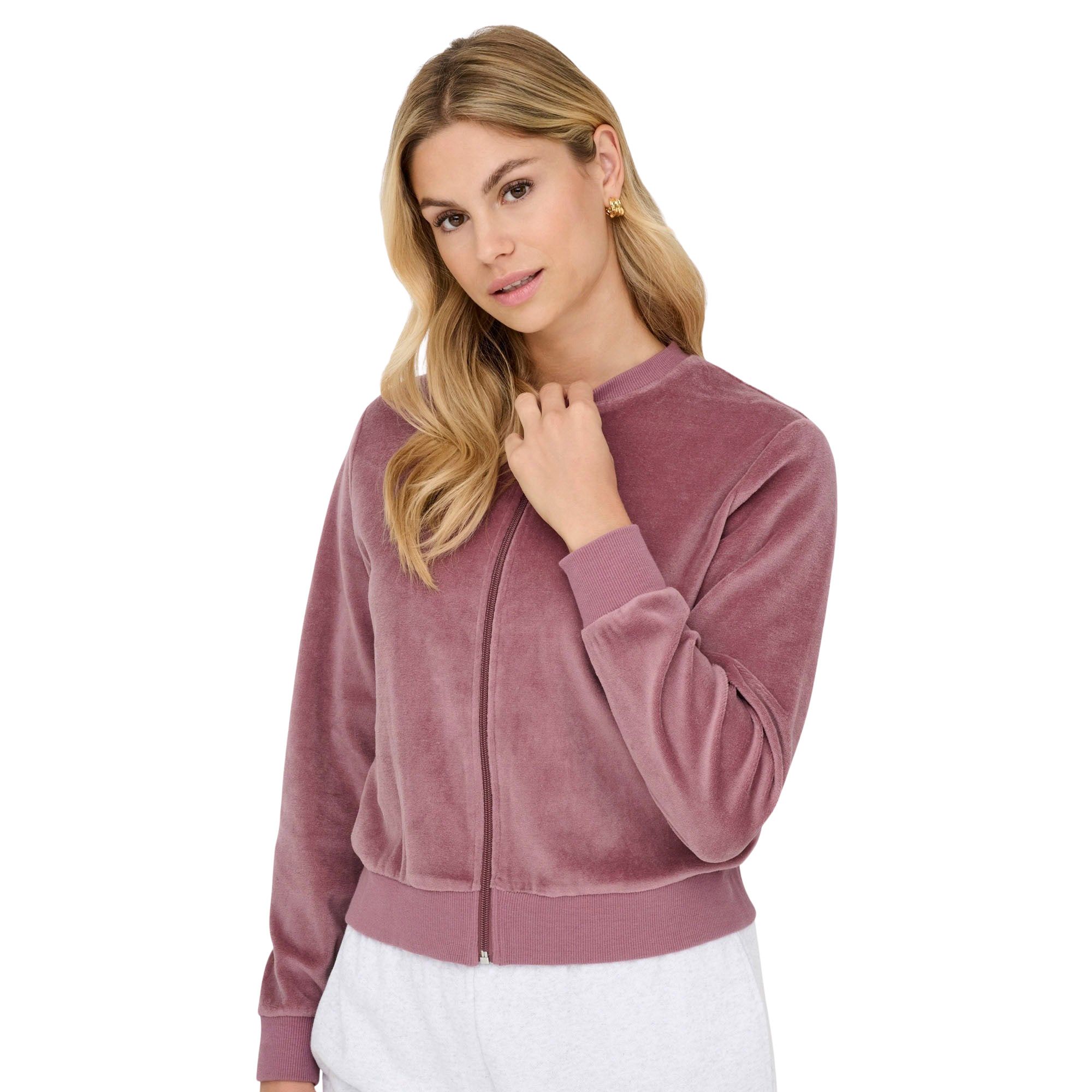 JDY Vida Velvet Zip Vest Dames