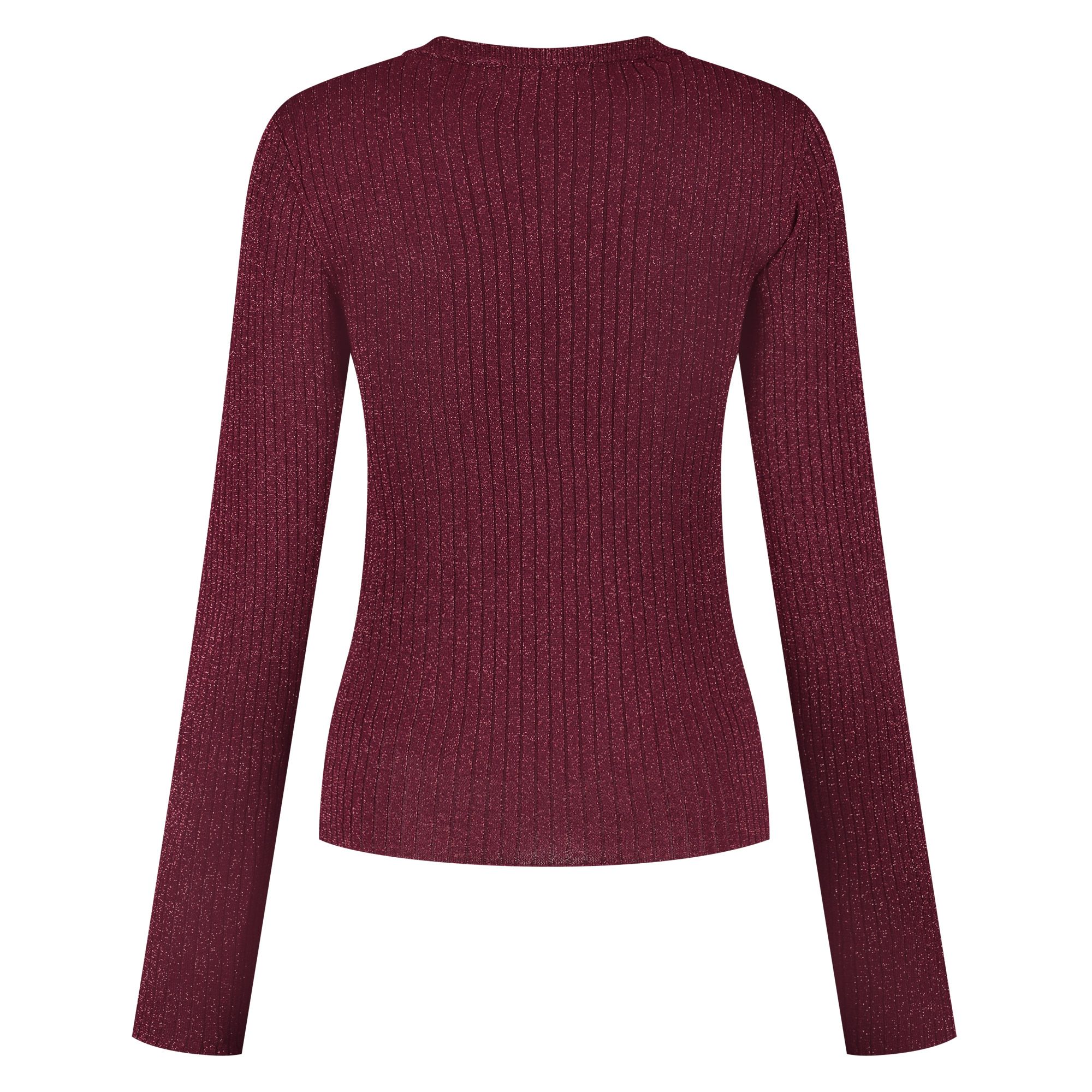 JDY Plum Lurex Knit Sweater Dames