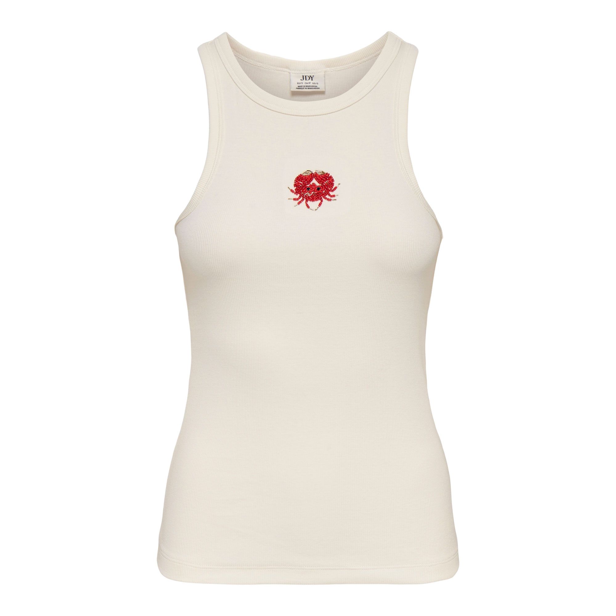 JDY Tuille Life Pearl Emb Tanktop Dames
