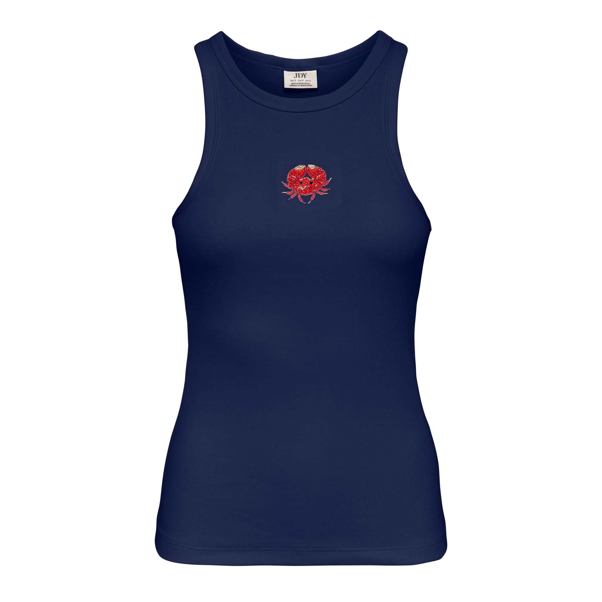 JDY Tuille Life Pearl Emb Tanktop Dames