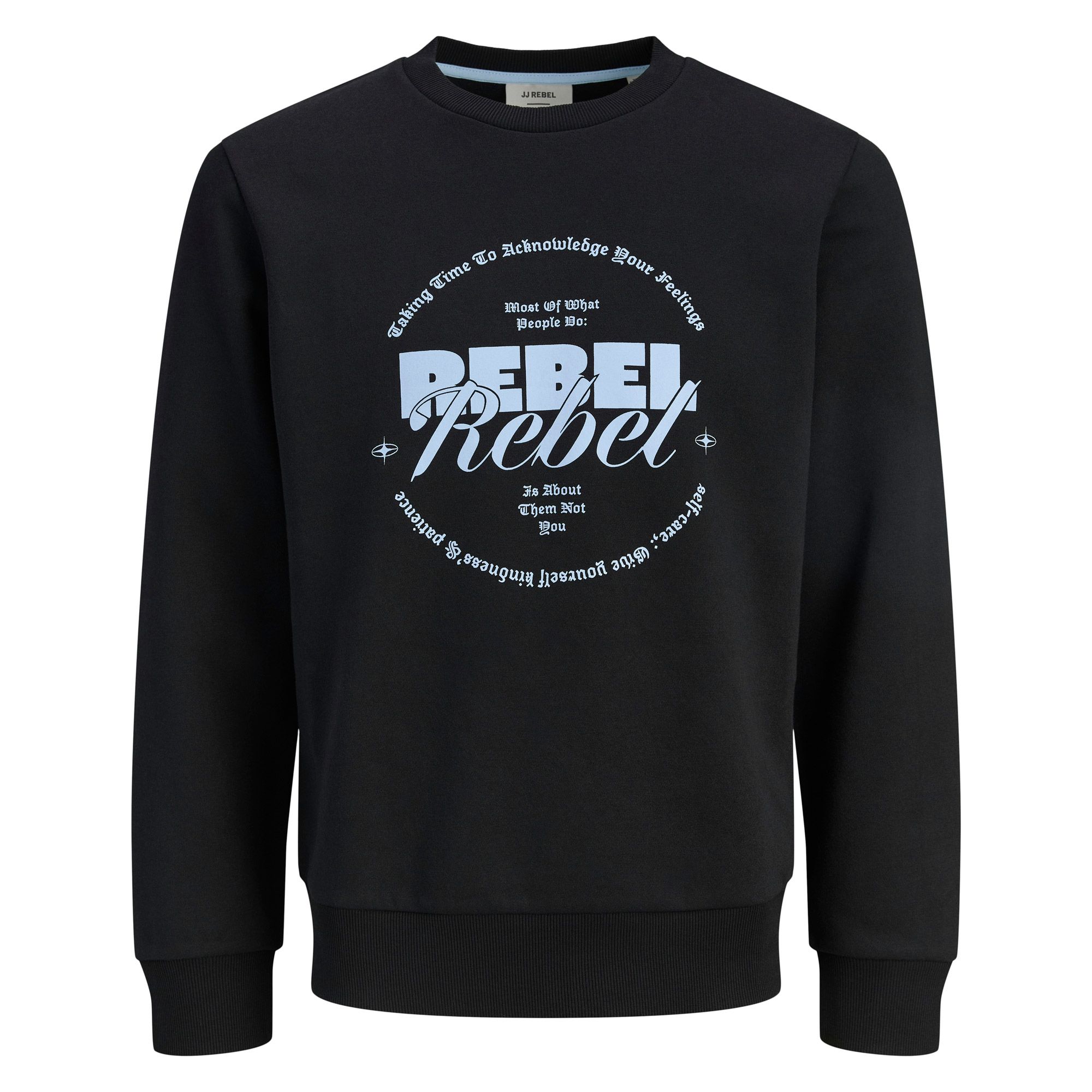 JJ Rebel Gray Crew Neck Sweater Heren