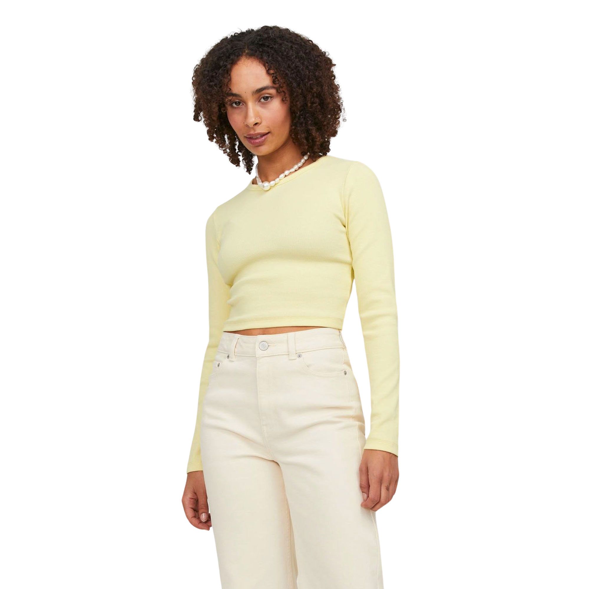Manches longues JJXX Feline Cropped Rib Femmes