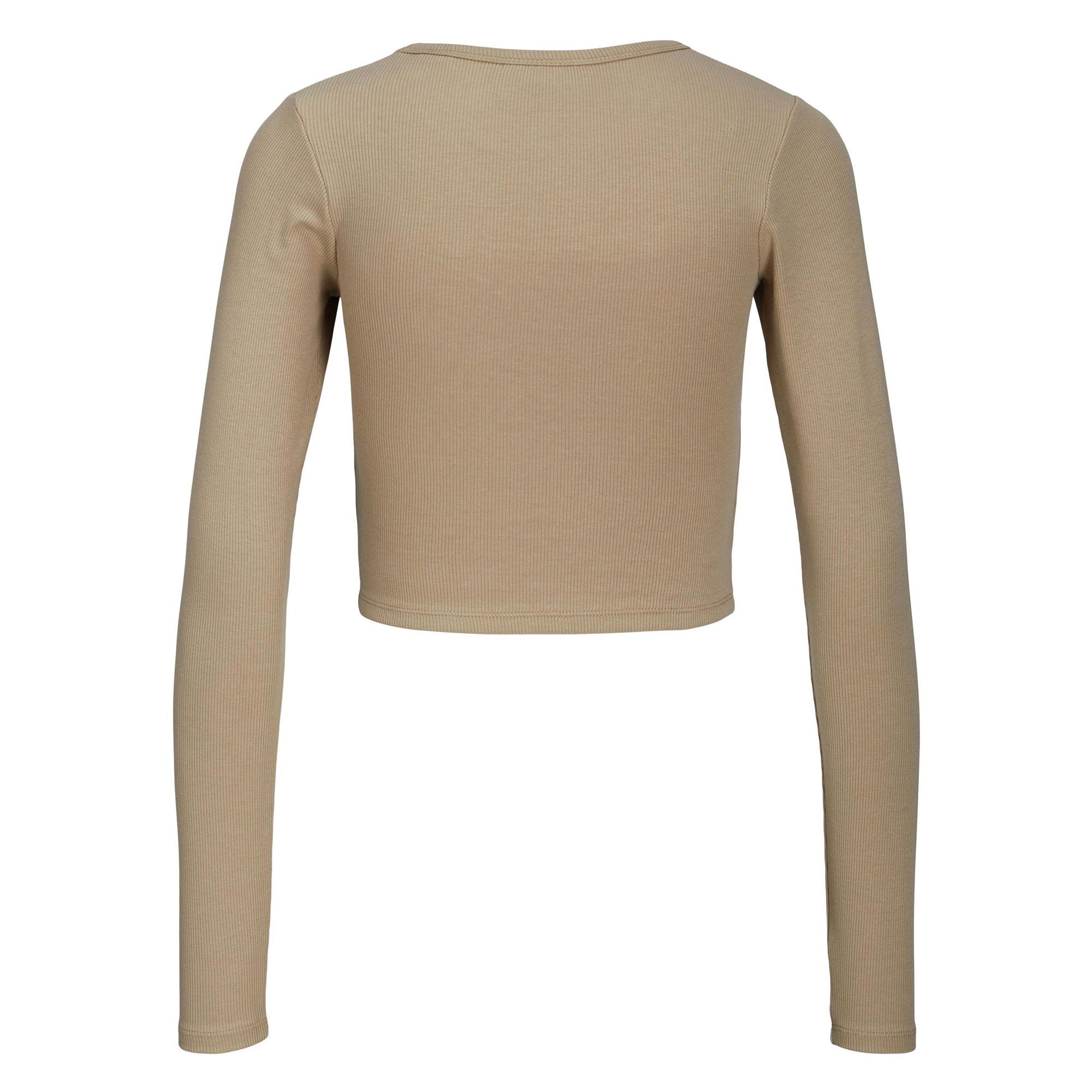 JJXX Feline Cropped Rib Shirt Dames