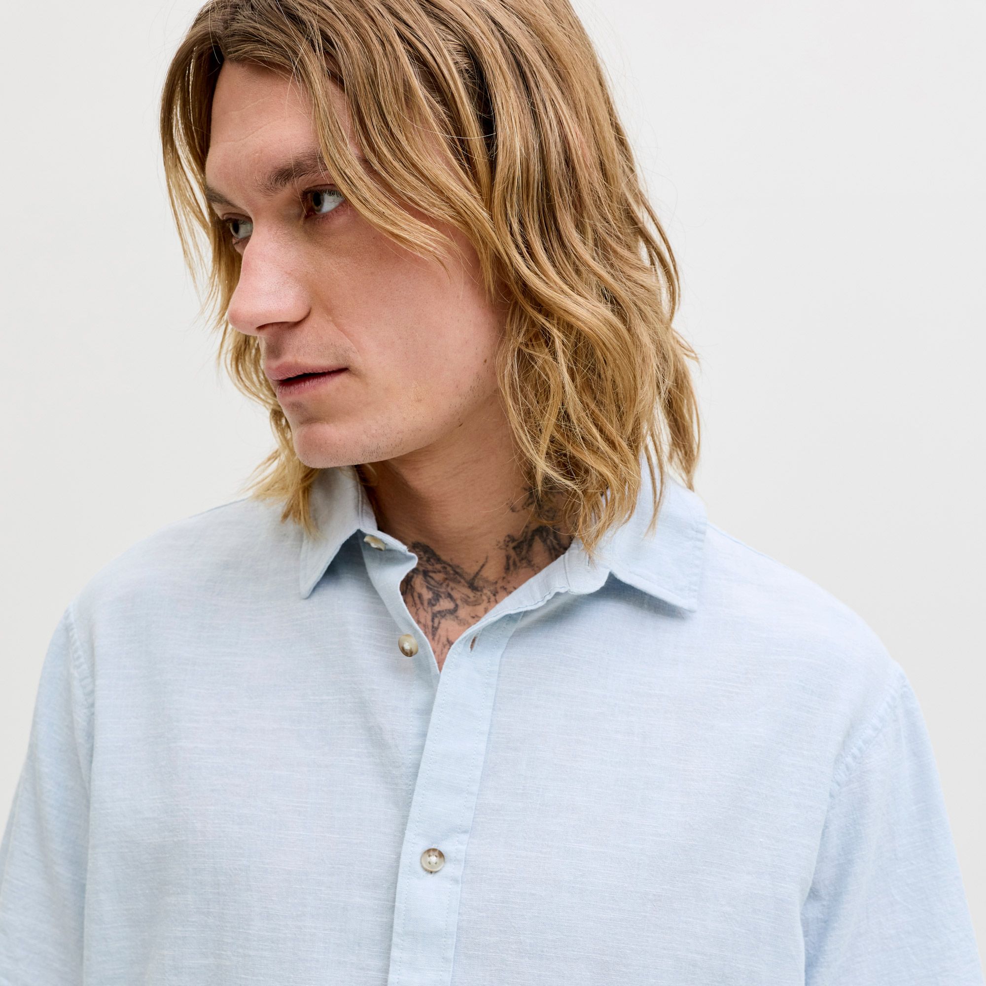 Jack & Jones Summer Linen Blend SS Overhemd Heren