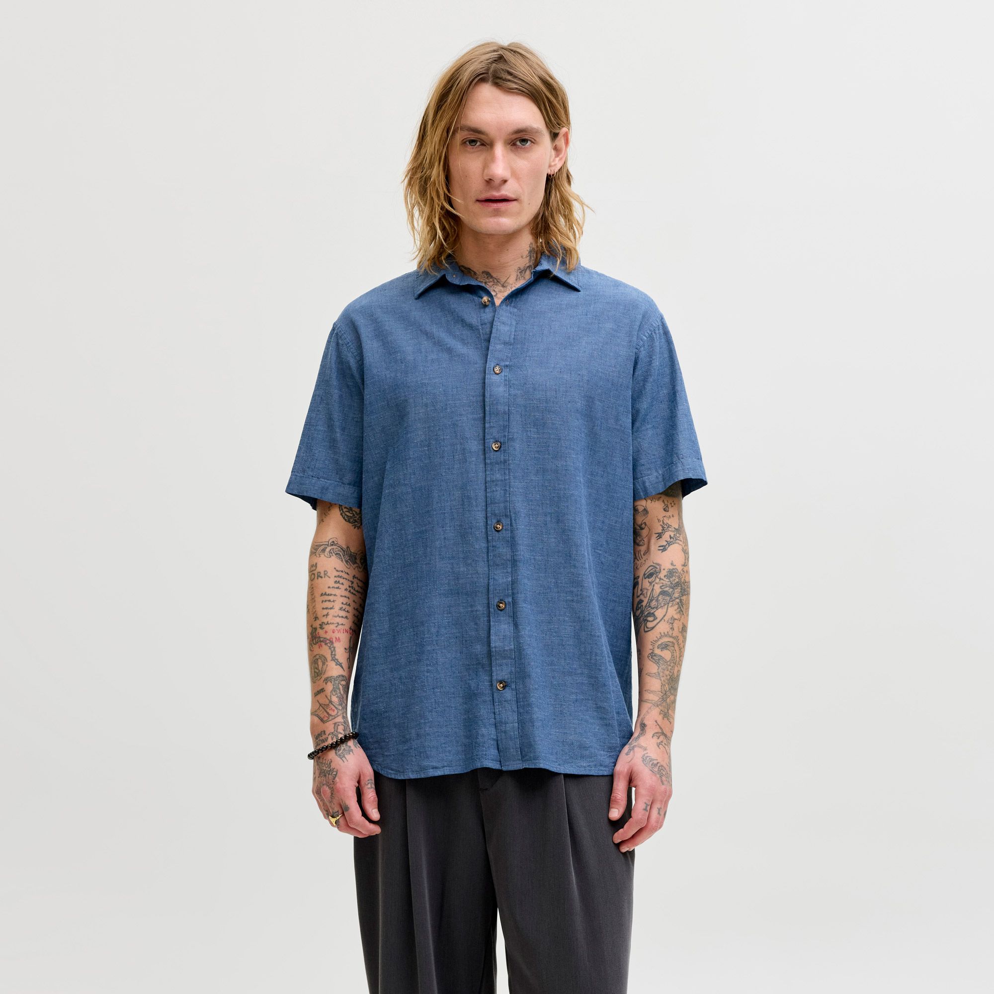 Jack & Jones Summer Linen Blend SS Overhemd Heren