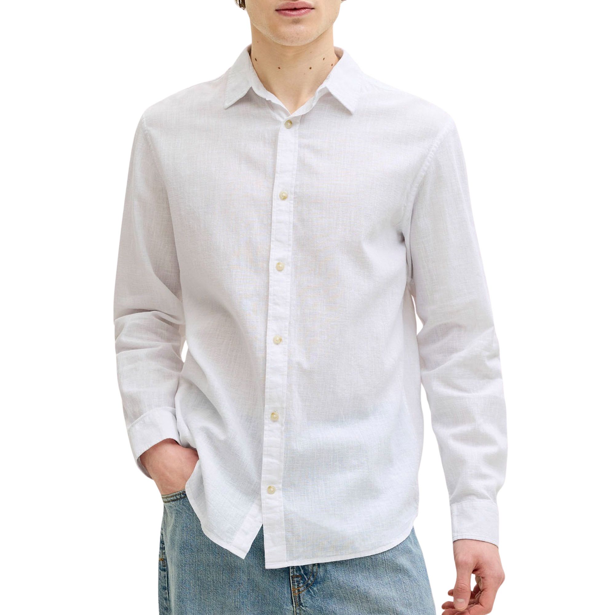 Jack & Jones Summer Linen Blend LS Overhemd Heren