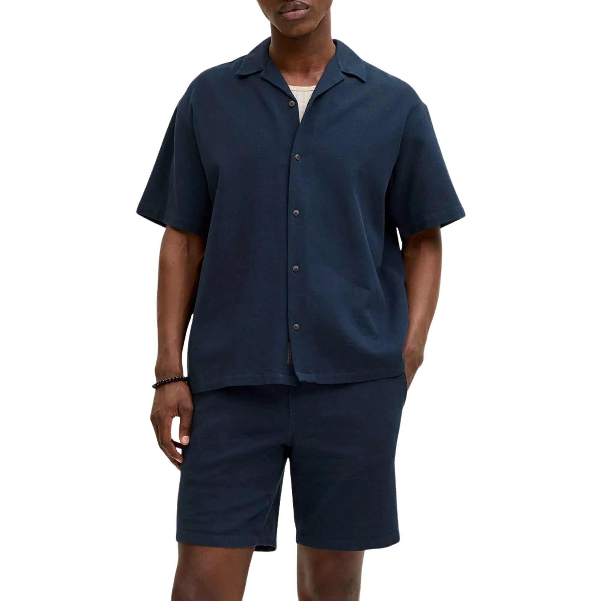 Jack &amp; Jones Global Waffle Resort Overhemd en Short Set Heren