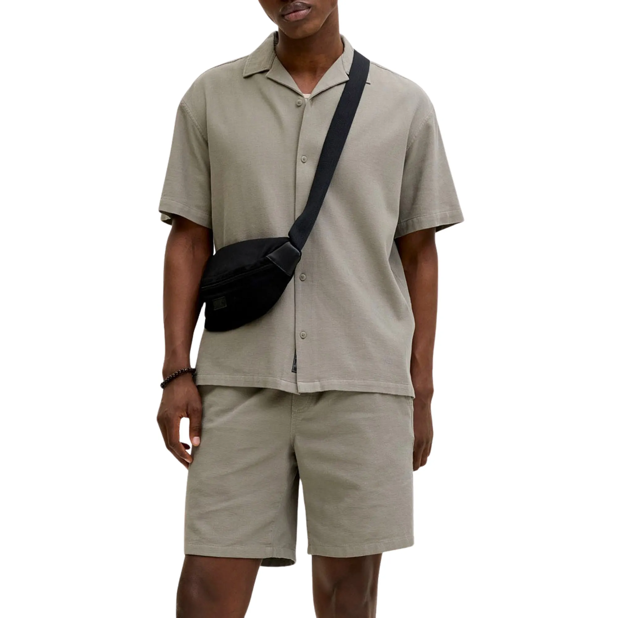 Jack &amp; Jones Global Waffle Resort Overhemd en Short Set Heren