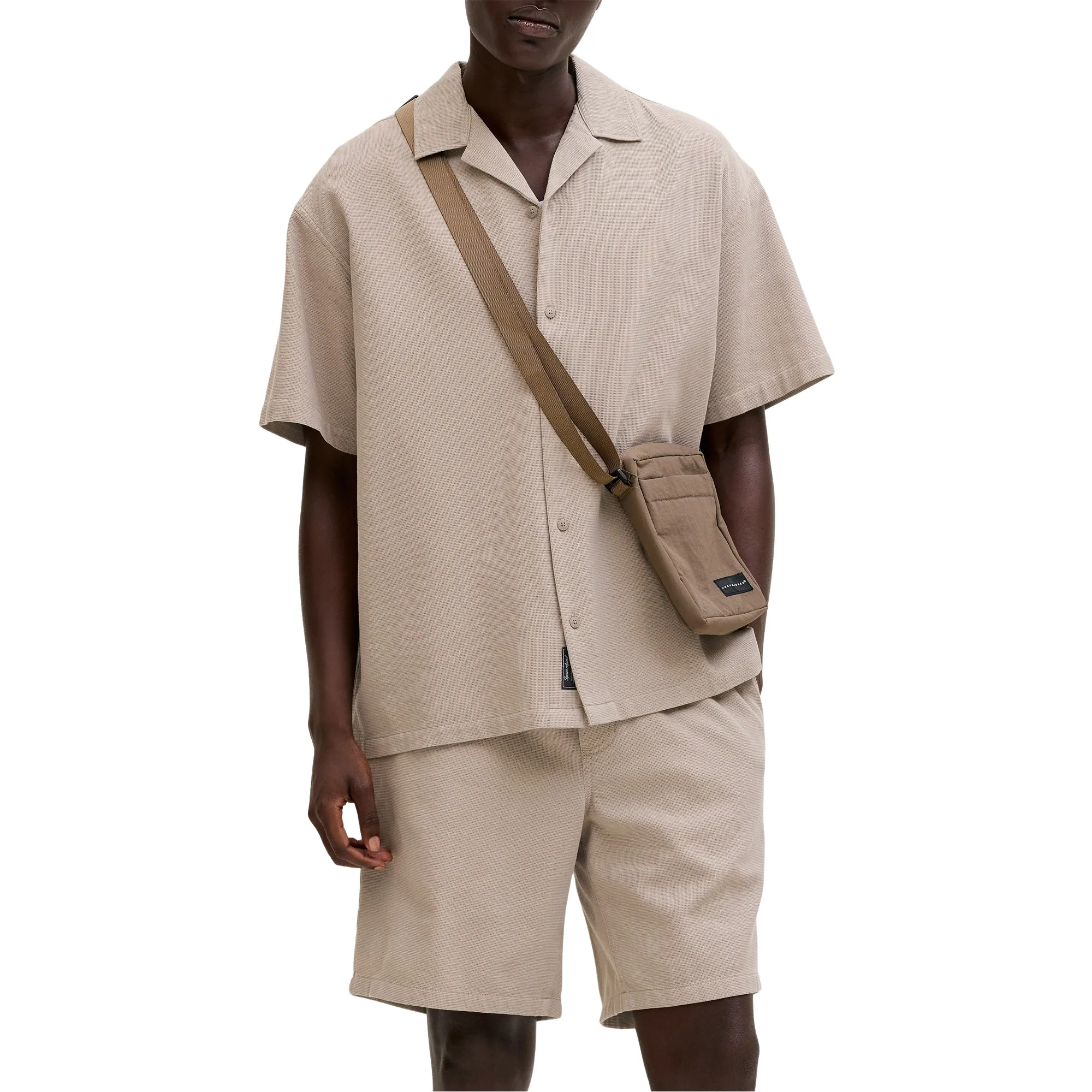 Jack &amp; Jones Global Waffle Resort Overhemd en Short Set Heren