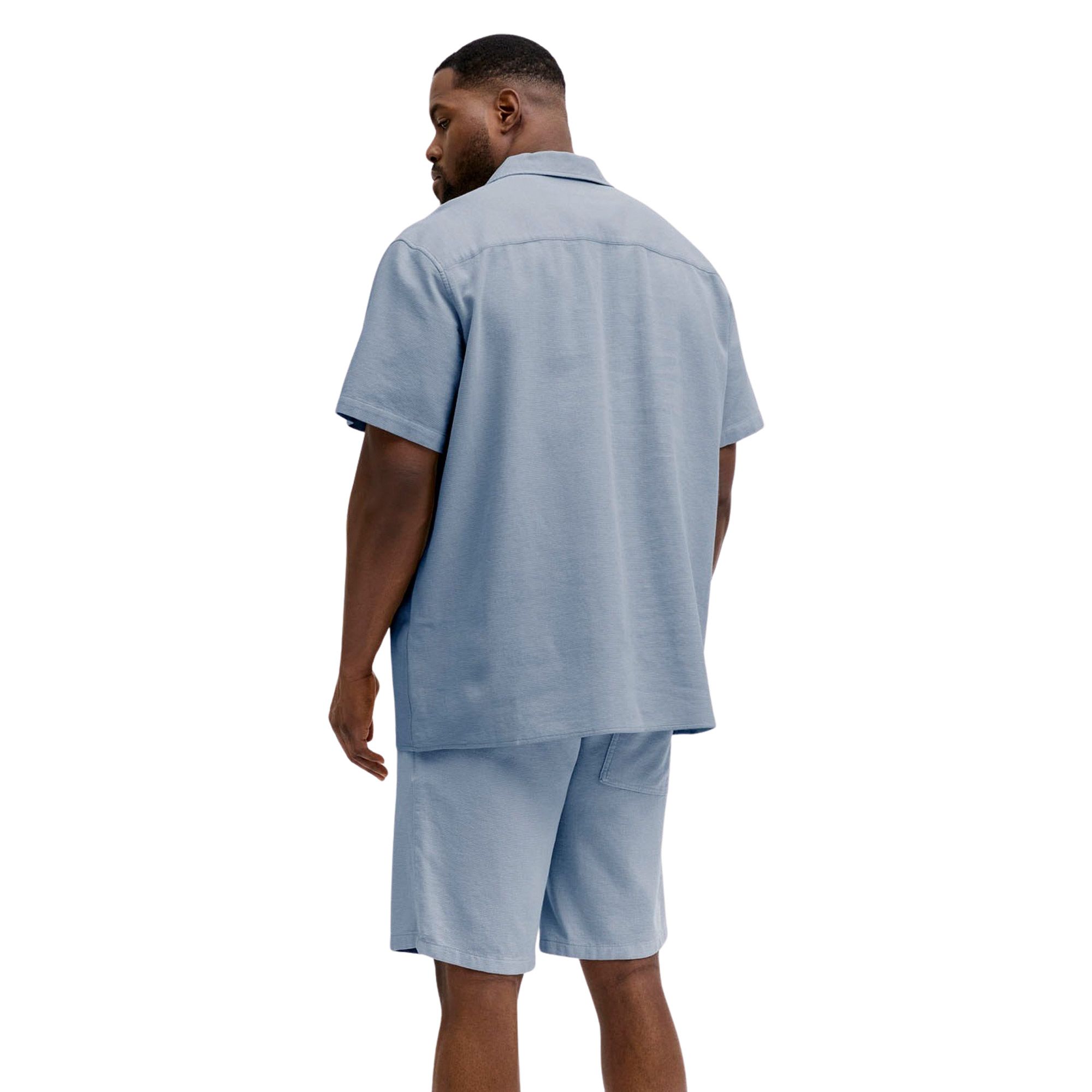 Jack & Jones Global Waffle Resort Overhemd en Short Set Heren (plussize)