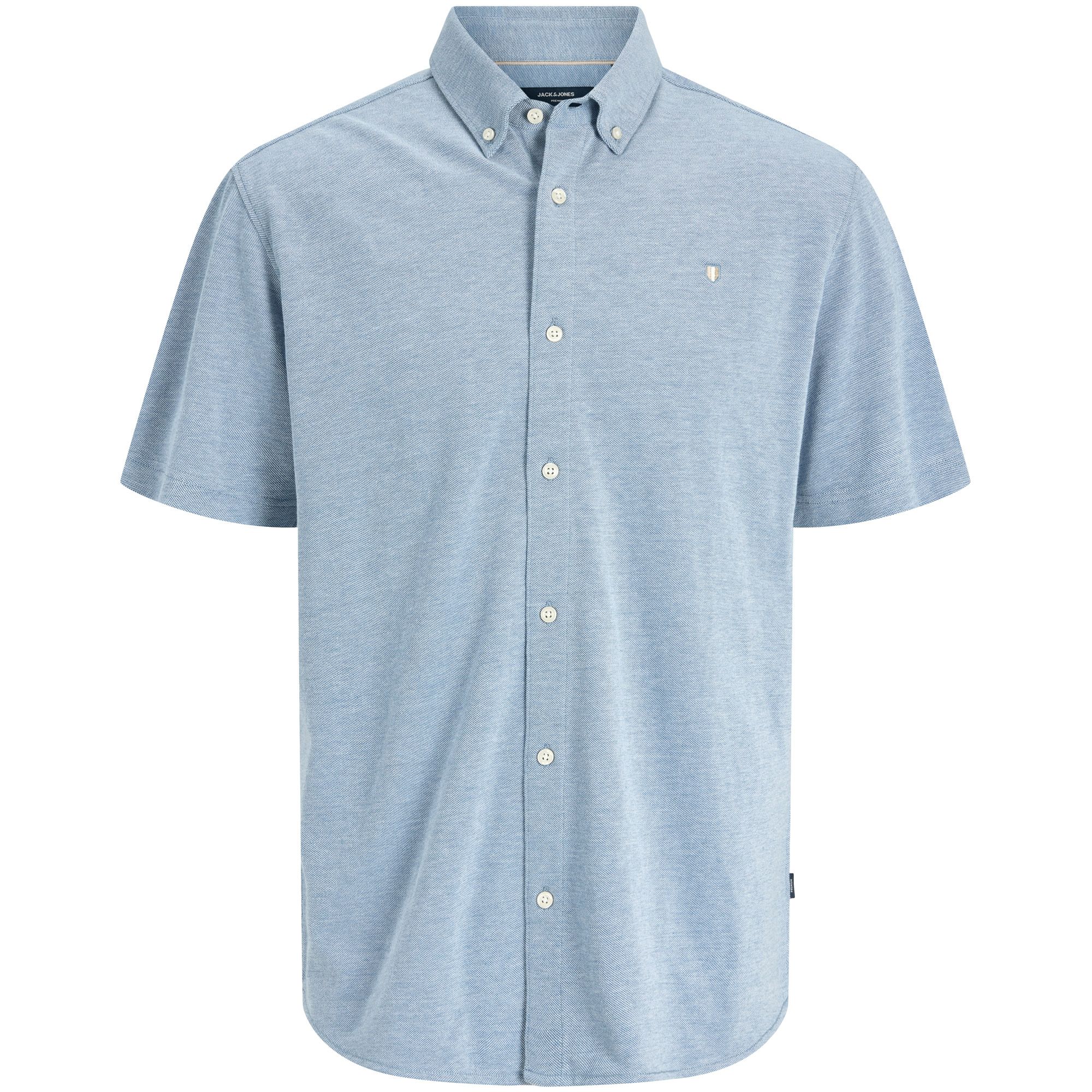 Jack & Jones Blu Lake Pique Detail SS Overhemd Heren