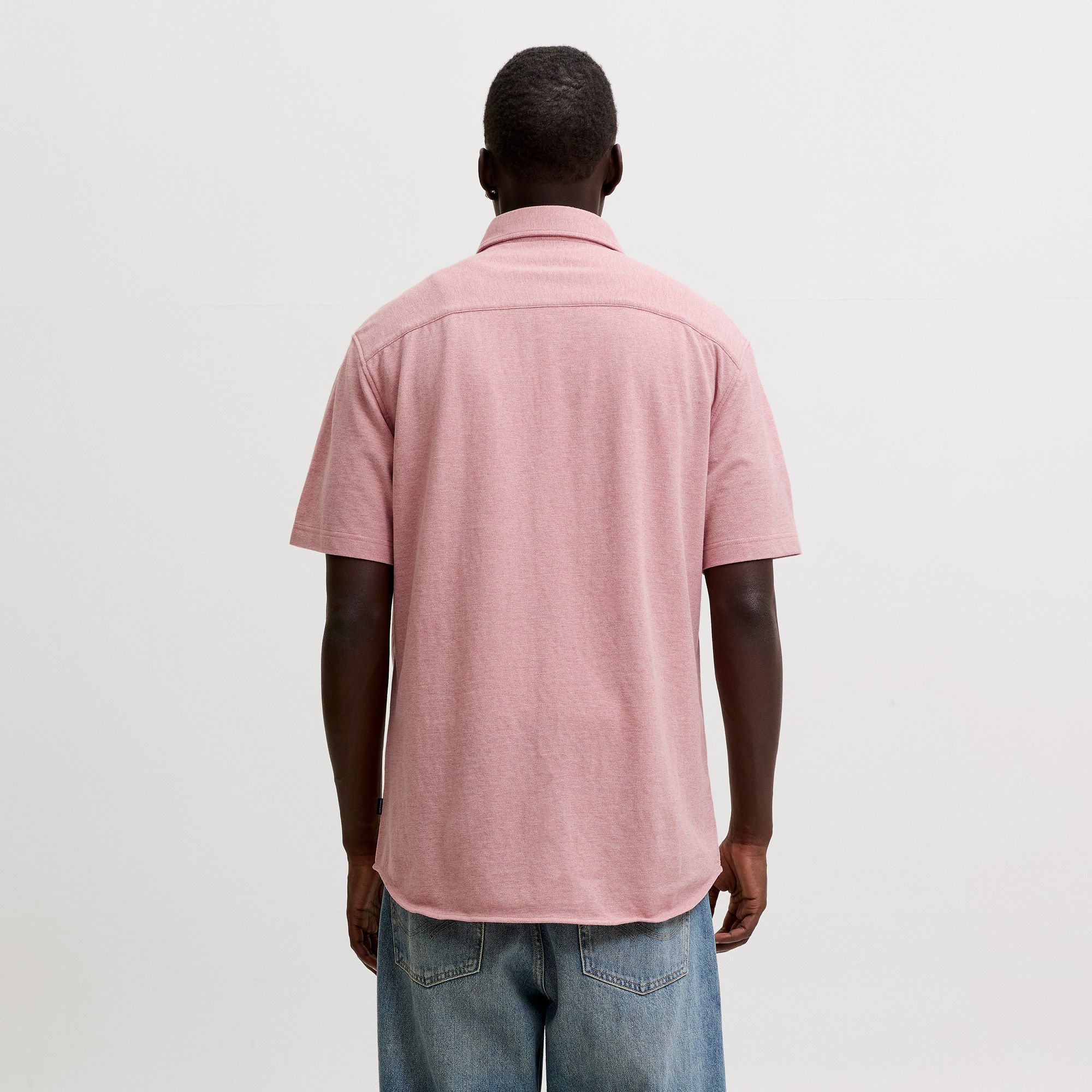 Jack & Jones Blu Lake Pique Detail SS Overhemd Heren
