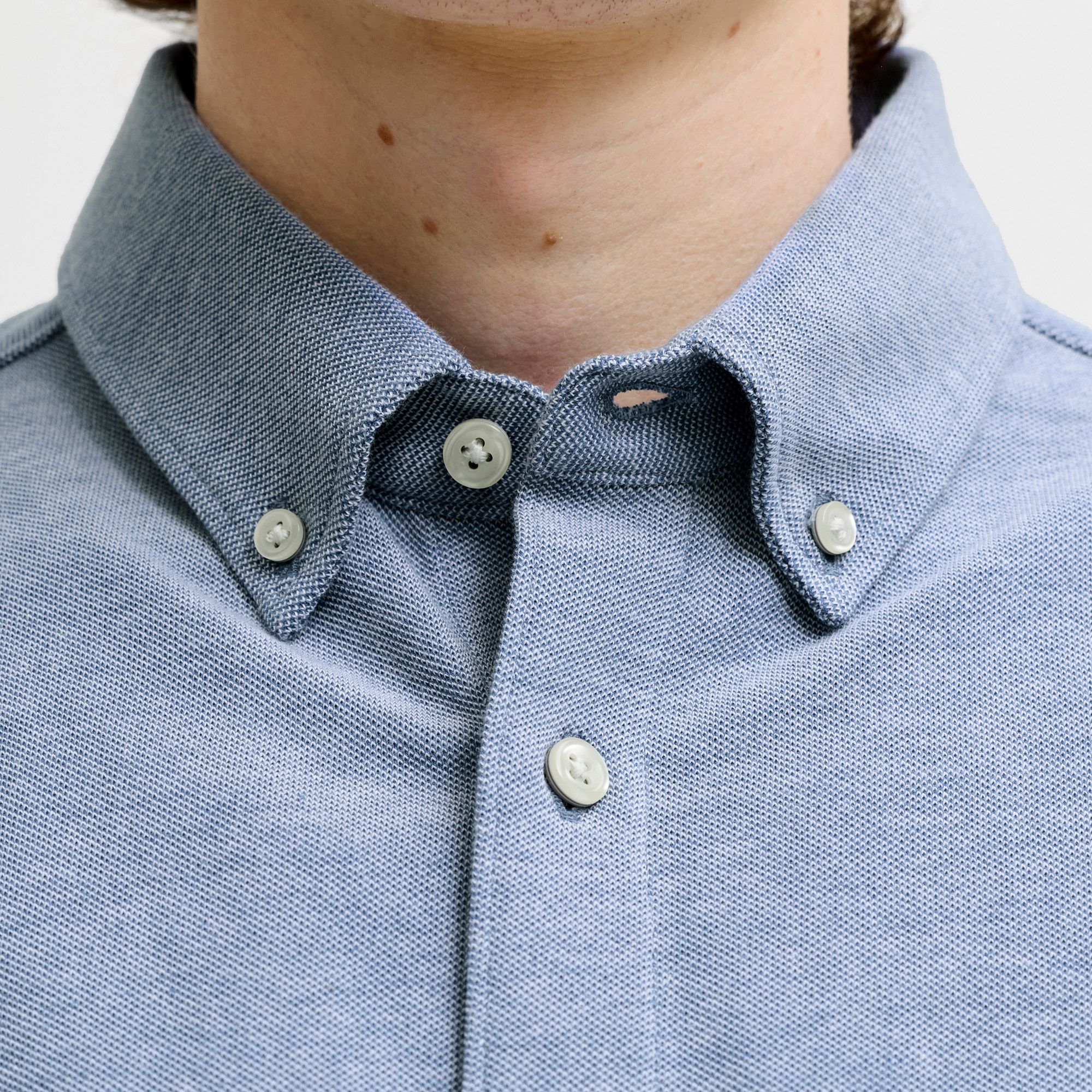 Jack & Jones Blu Lake Pique Detail SS Overhemd Heren