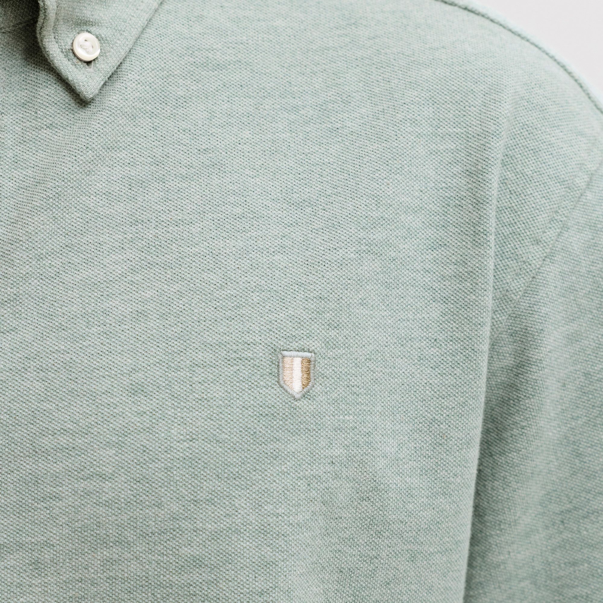 Jack & Jones Blu Lake Pique Detail SS Overhemd Heren