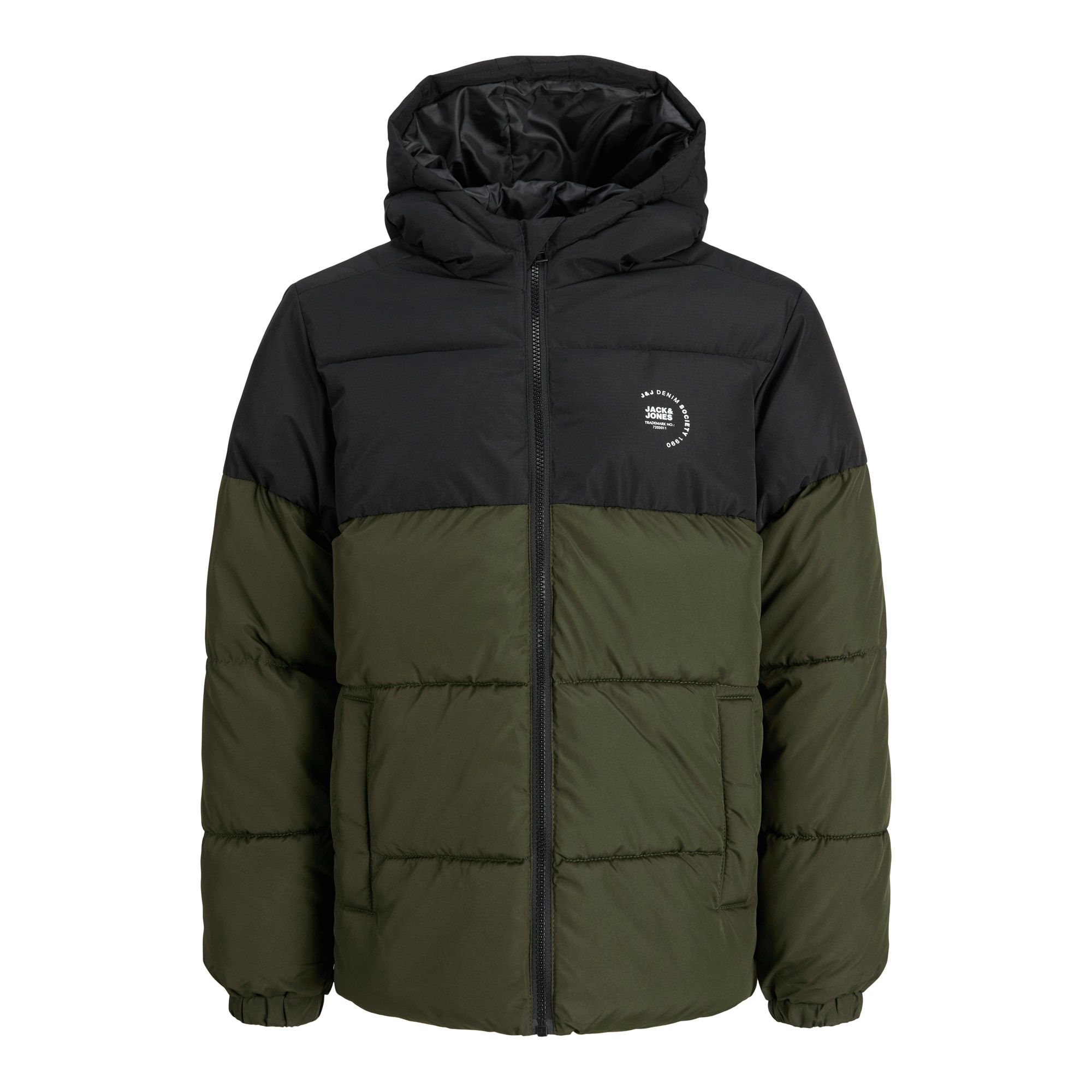 Jack & Jones Maze Logo Hood Puffer Jacket Junior