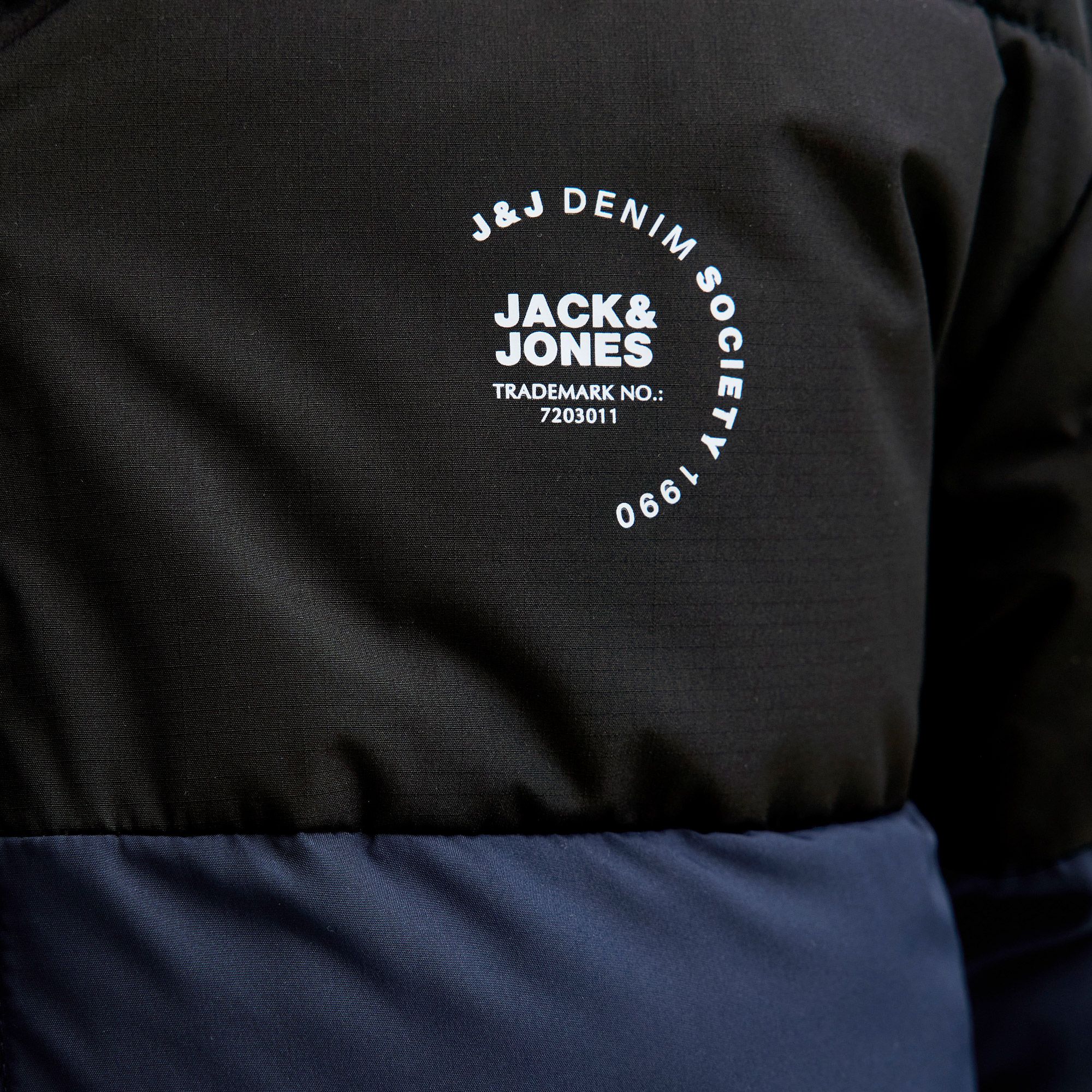 Jack & Jones Maze Logo Hood Puffer Jas Junior