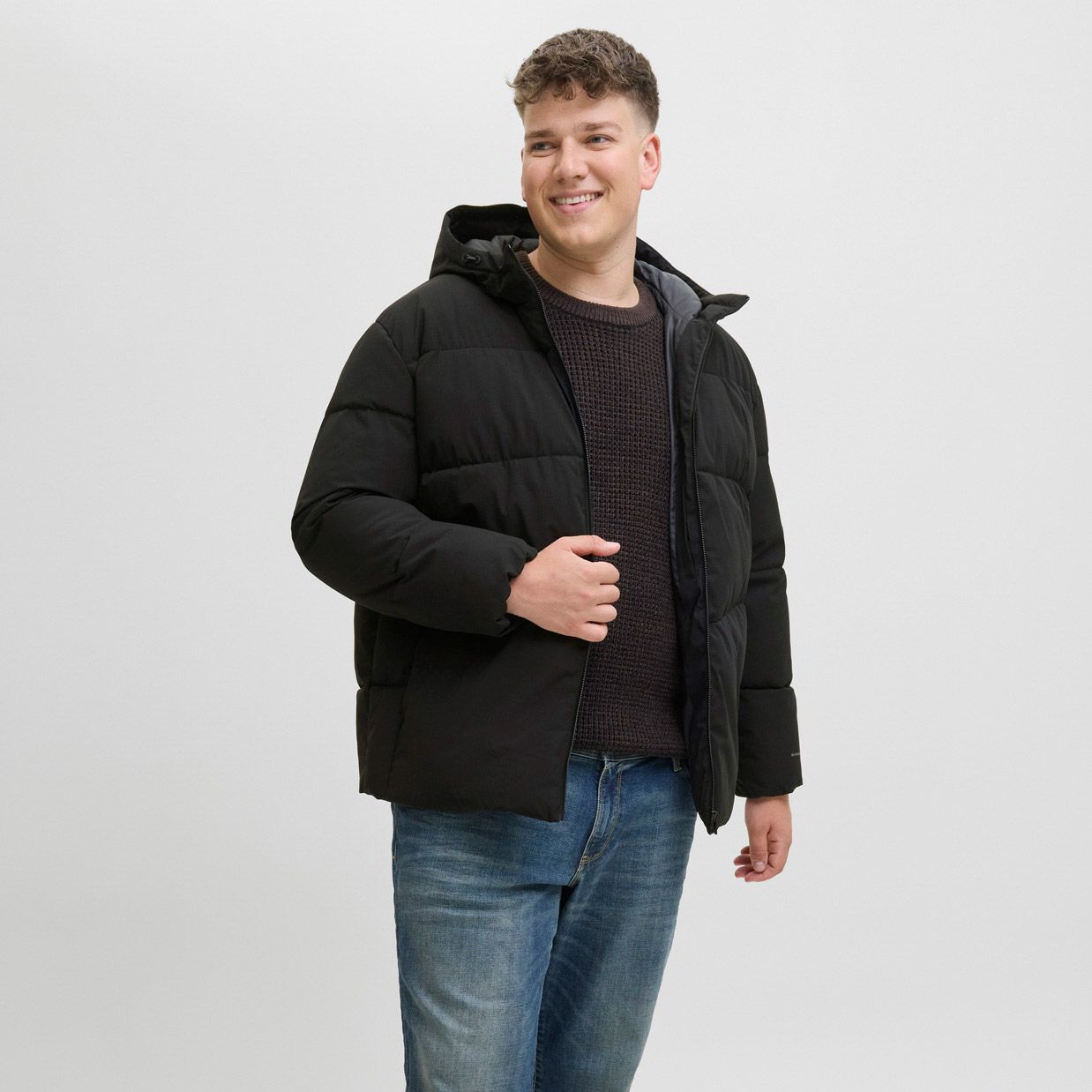 Jack & Jones Global Hooded Puffer Winterjas Heren (plussize)