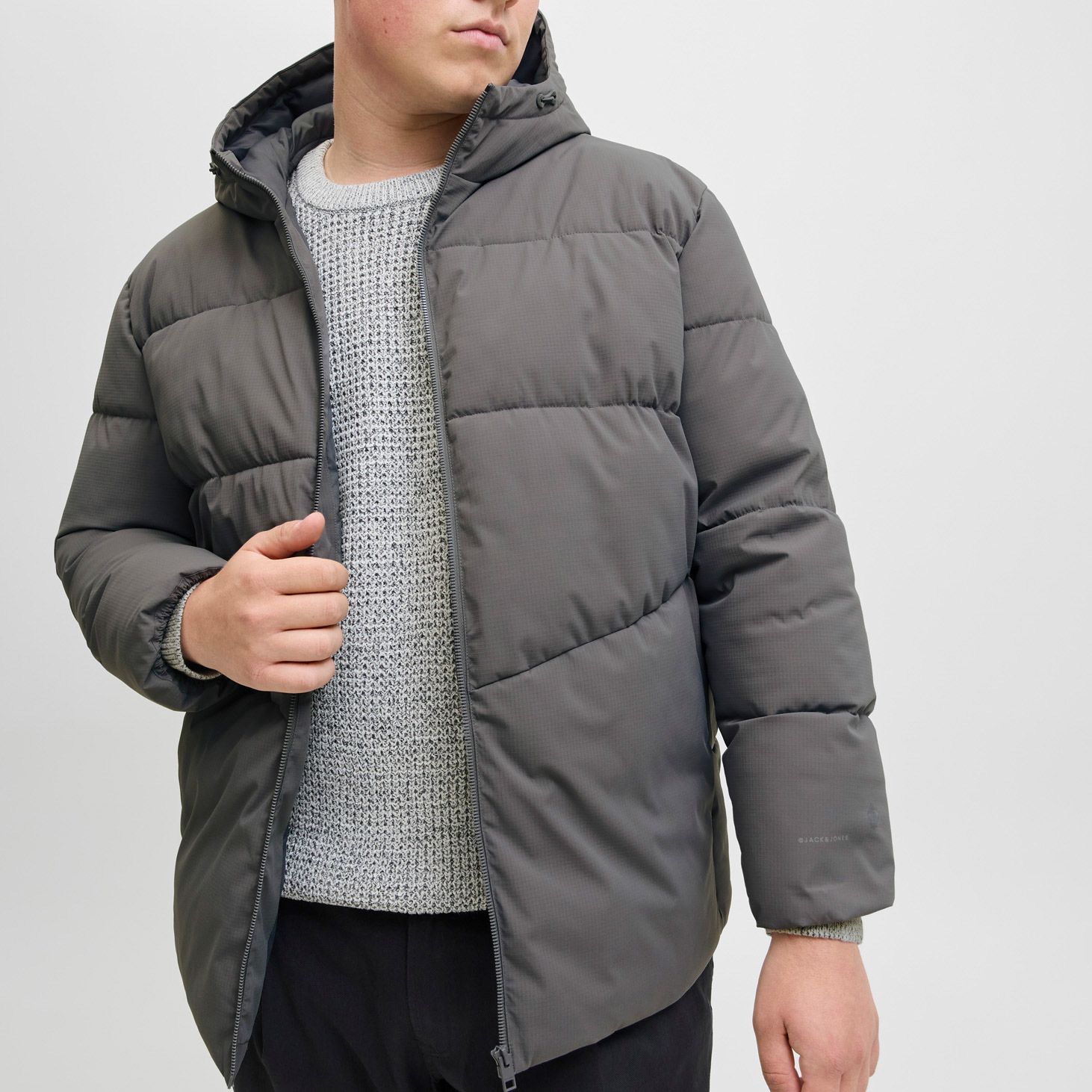 Jack & Jones Global Hooded Puffer Winterjas Heren (plussize)