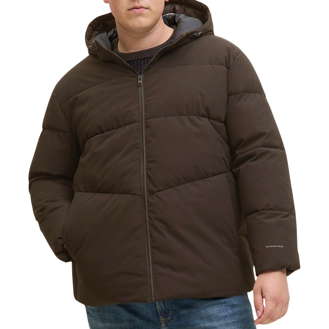 Jack & Jones Global Hooded Puffer Winterjas Heren (plussize)