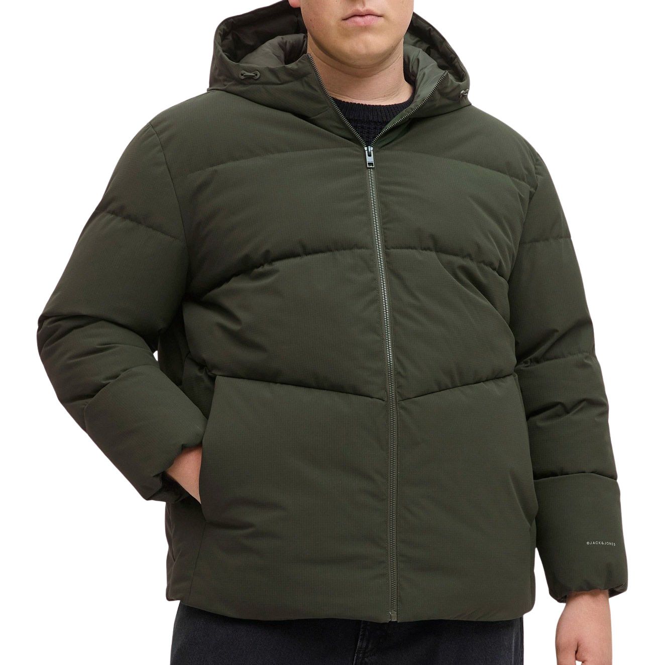 Jack & Jones Global Hooded Puffer Winterjas Heren (plussize)