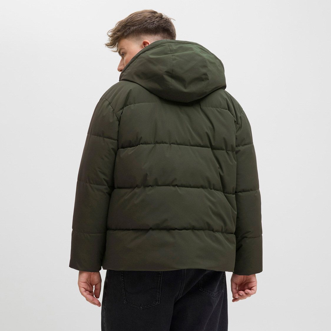 Jack & Jones Global Hooded Puffer Winterjas Heren (plussize)