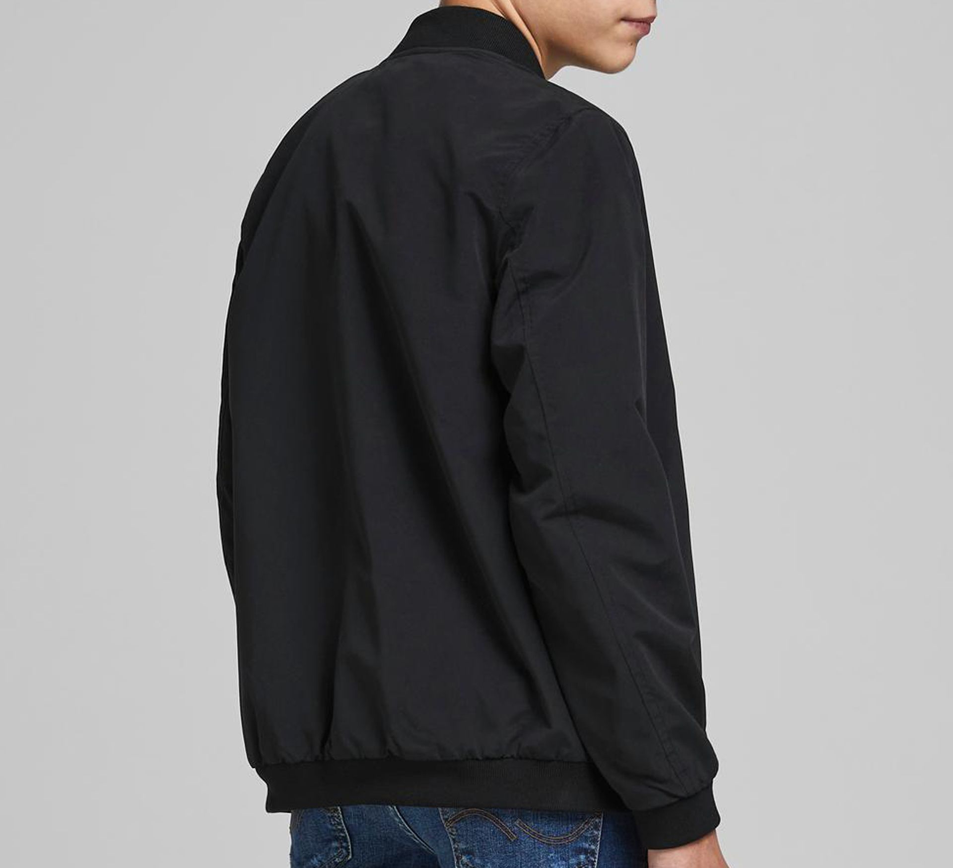 Jack & jones JUNIOR bomberjack zomer JJERUSH petrol blauw&mldr