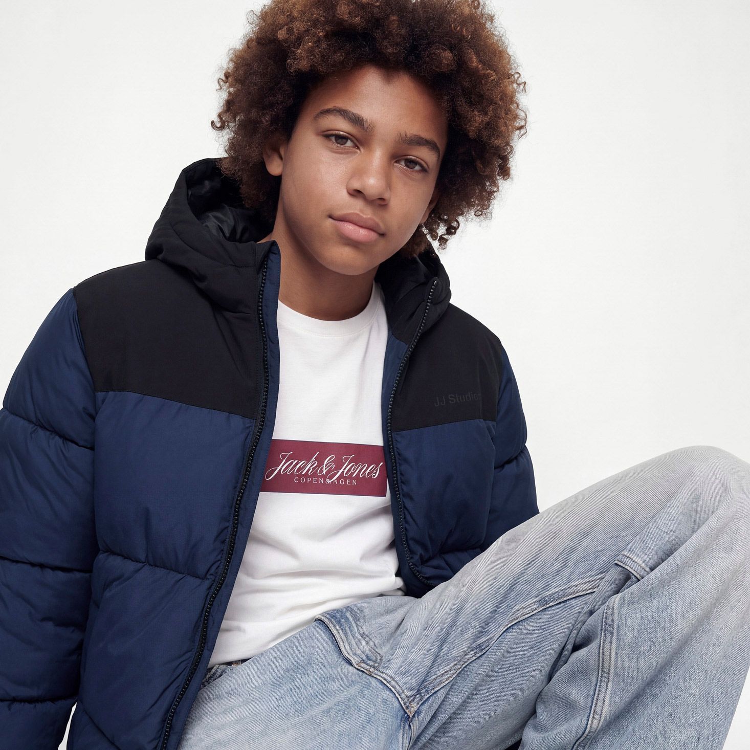 Jack & Jones Raze Puffer Hooded Winter Jacket Boys