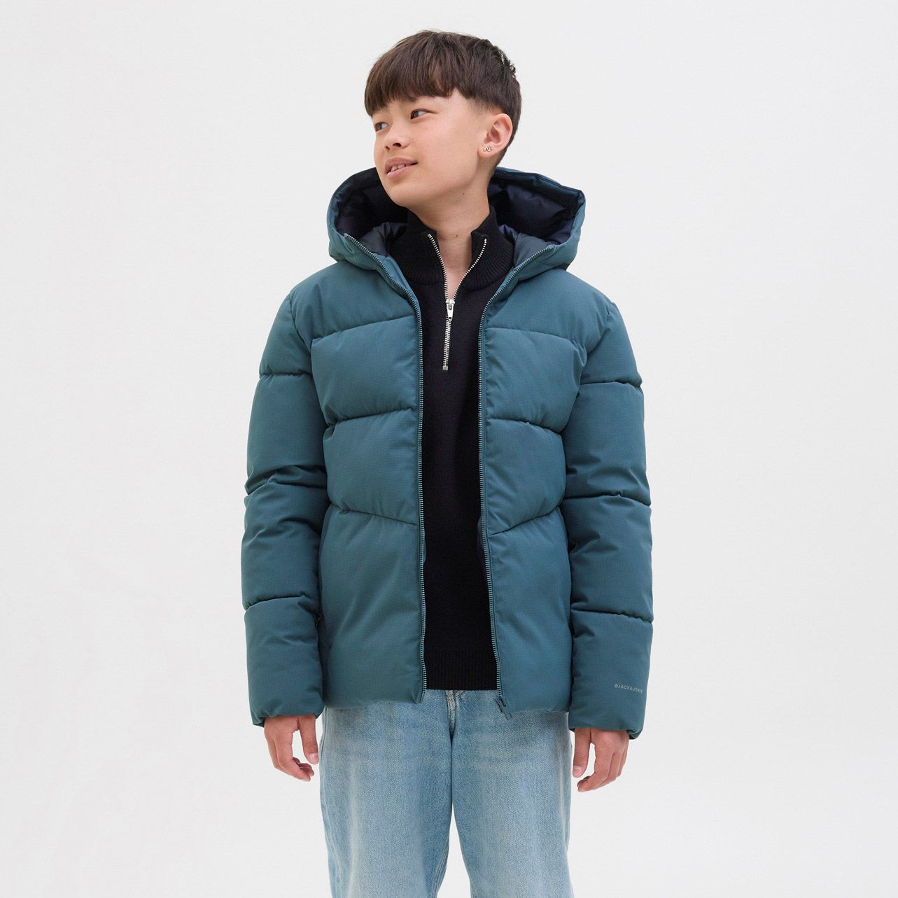 Jack & Jones Global Hooded Puffer Winterjas Junior