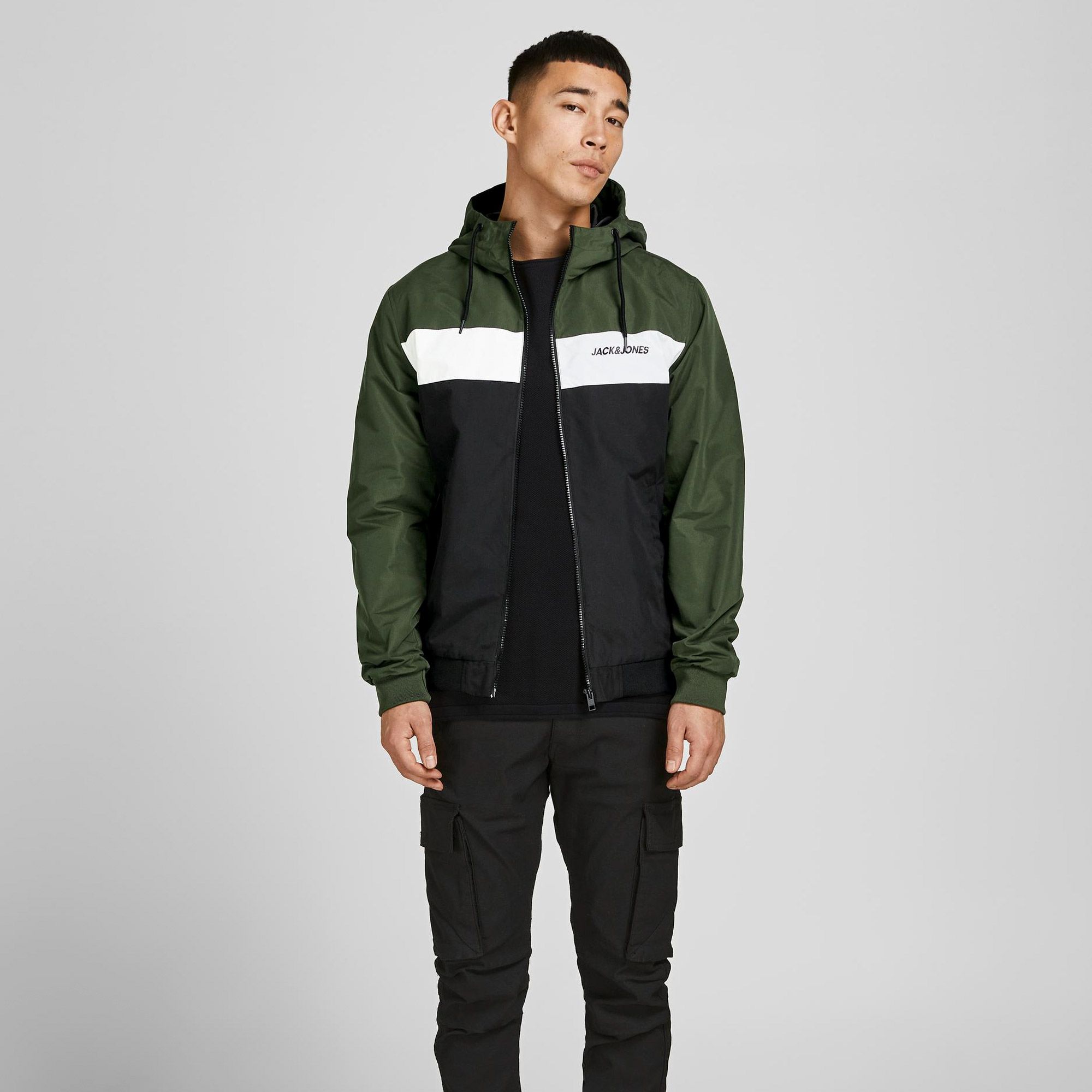 Jack & Jones Rush Blocking Hood Bomber Jack Heren