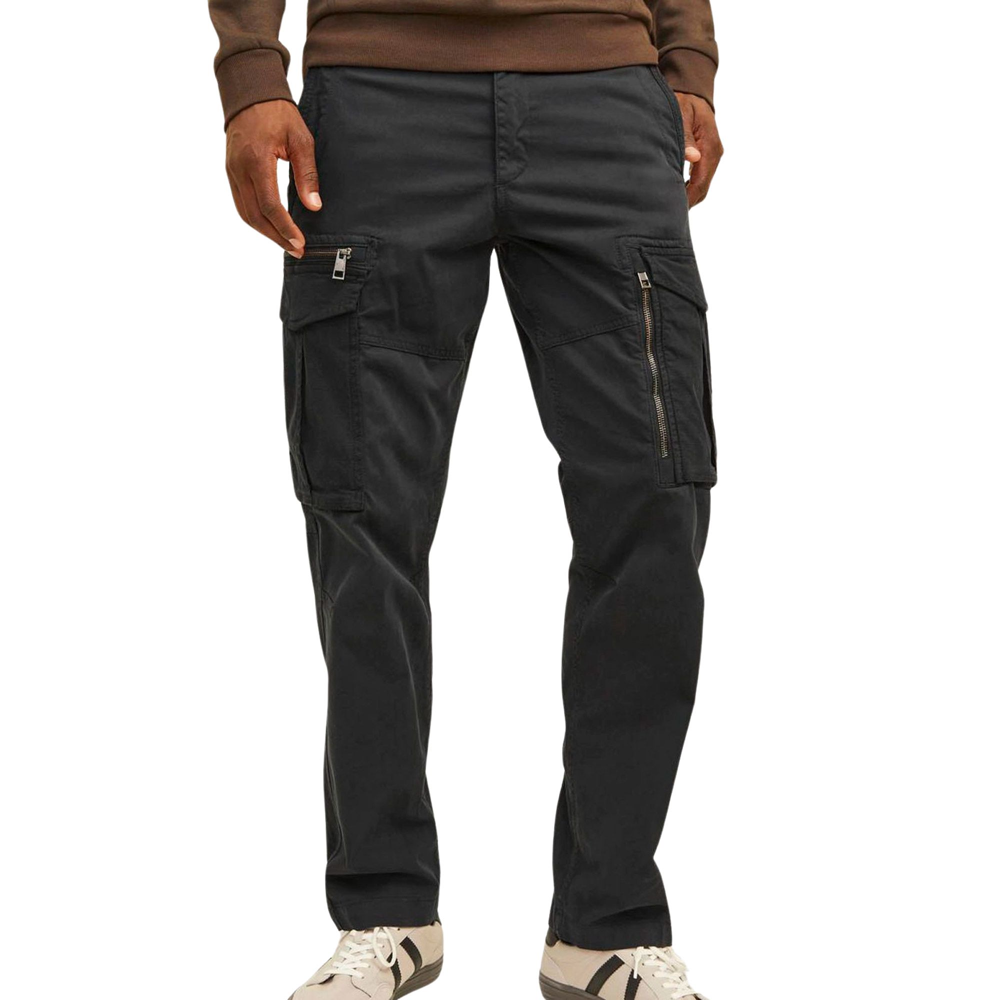 JACK & JONES Cargobroek Heren Stretch Losse Pasvorm JPSTKarl Thor Cargo Broek met Zakken Zwart Beige Groen 30 31 32 33 34 36 38, 30W / 34L JACK & JONES Cargobroek Heren Stretch Losse Pasvorm JPSTKarl Thor Cargo Broek met Zakken Zwart Beige Groen 30 31 32 33 34 36 38, 30W / 34L