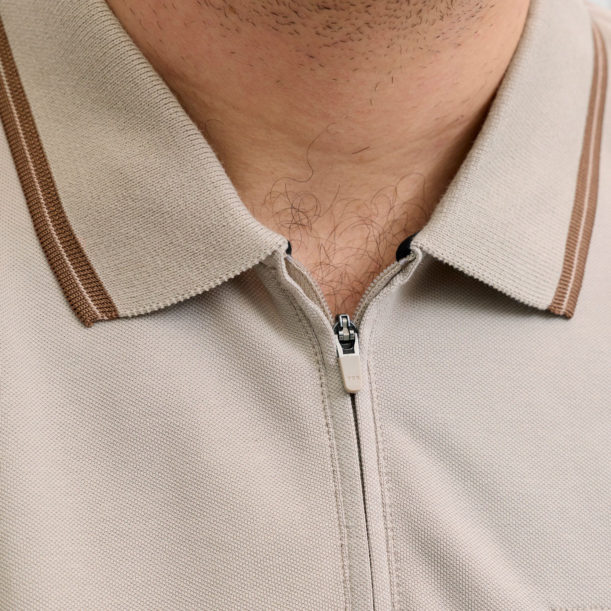 Jack & Jones Fusion Branding Zip Polo Heren (plussize)