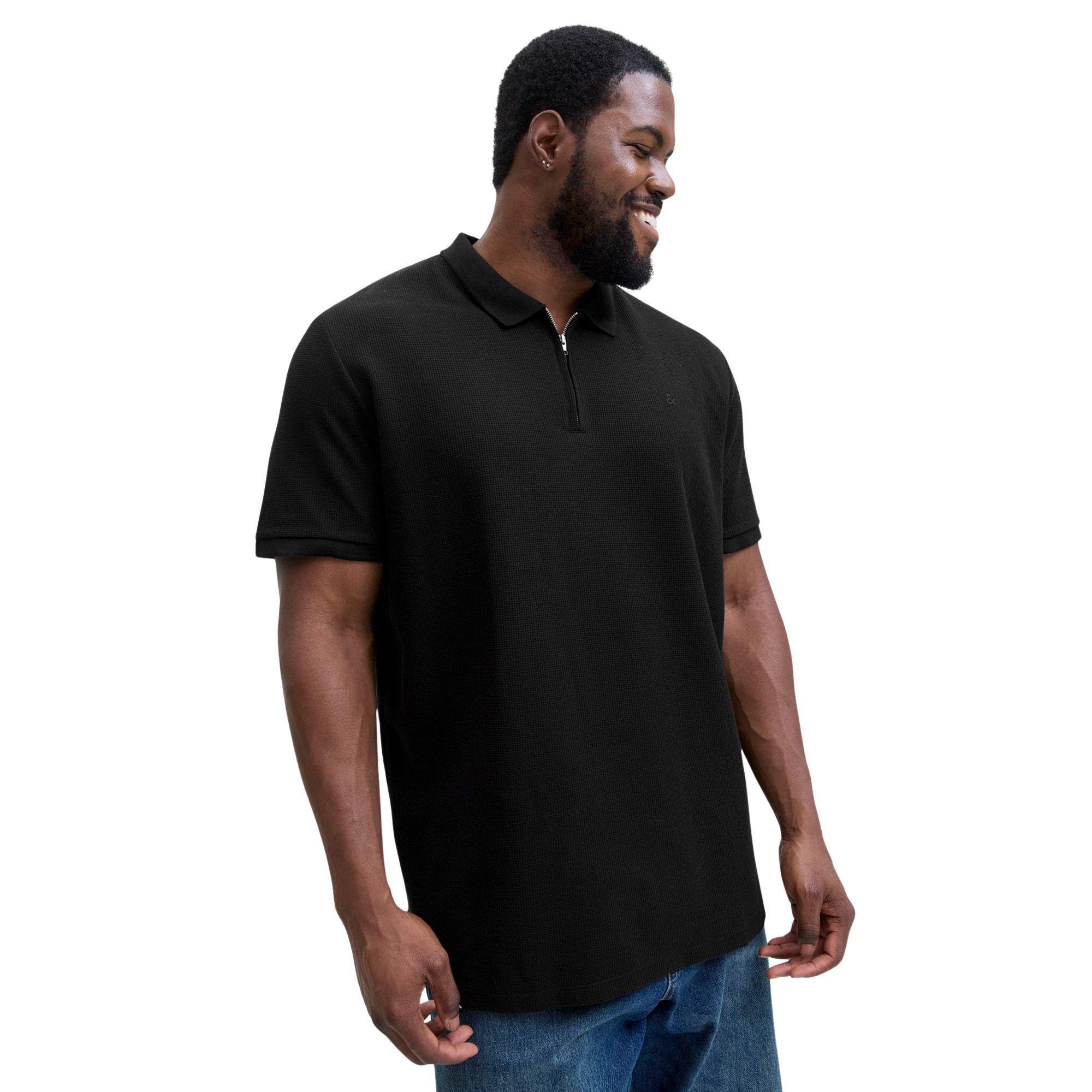 Jack & Jones Austin Zip Polo Heren (plussize)