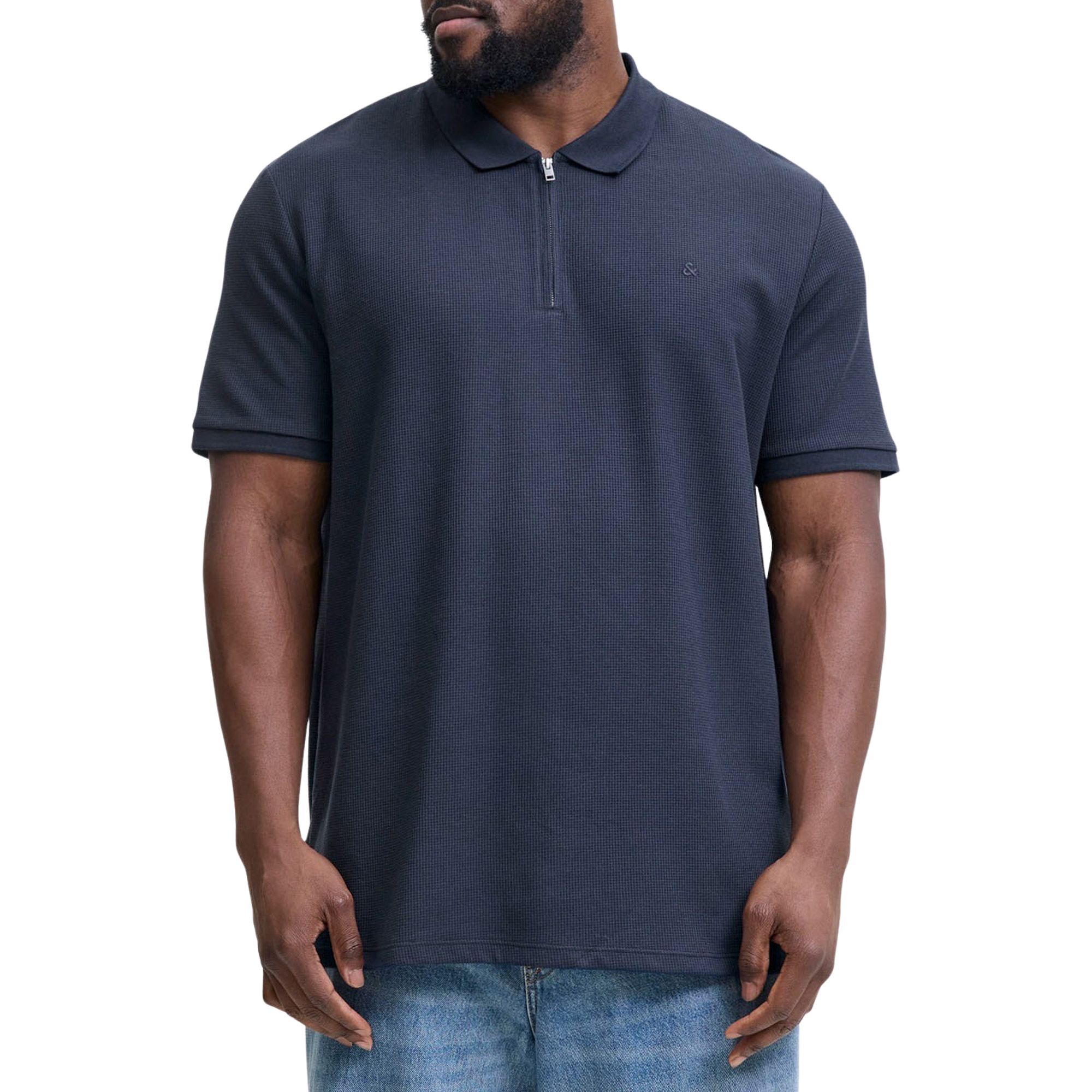 Jack &amp; Jones Austin Zip Polo Heren (plussize)